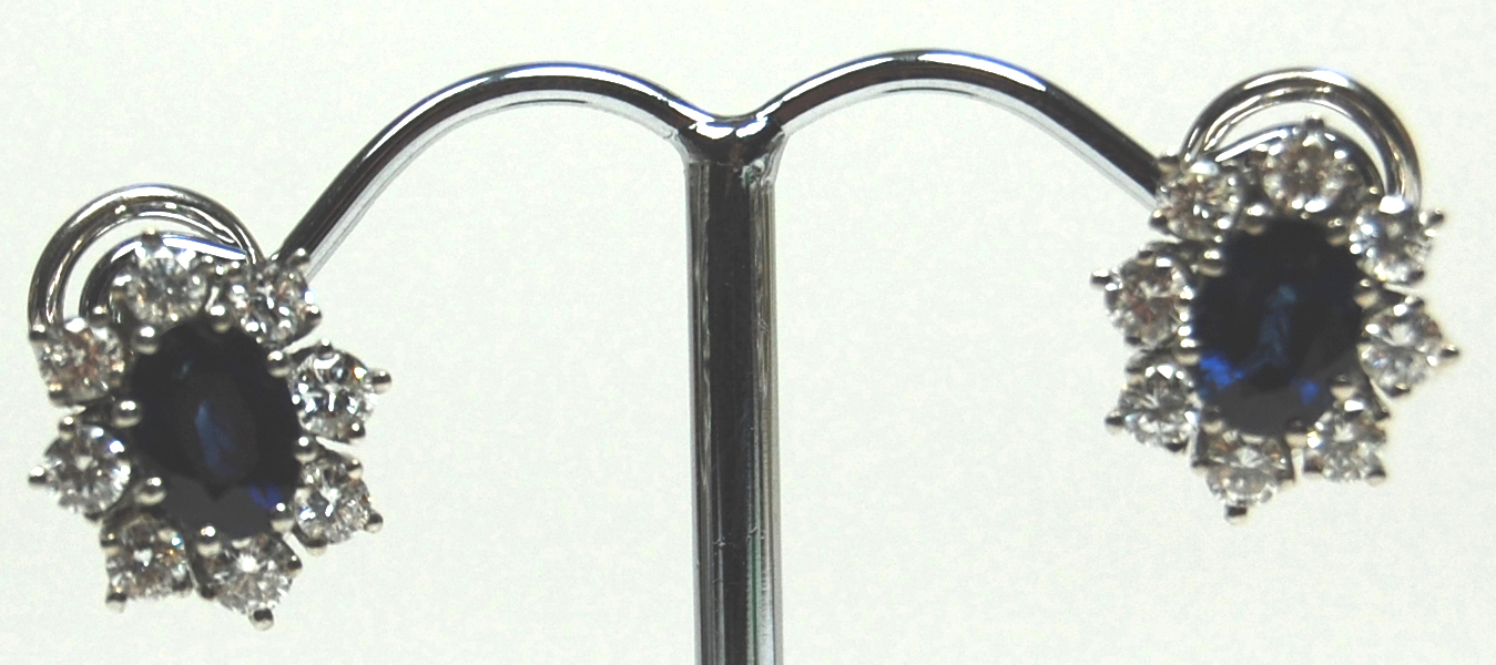 A matched sapphire and diamond set suite,