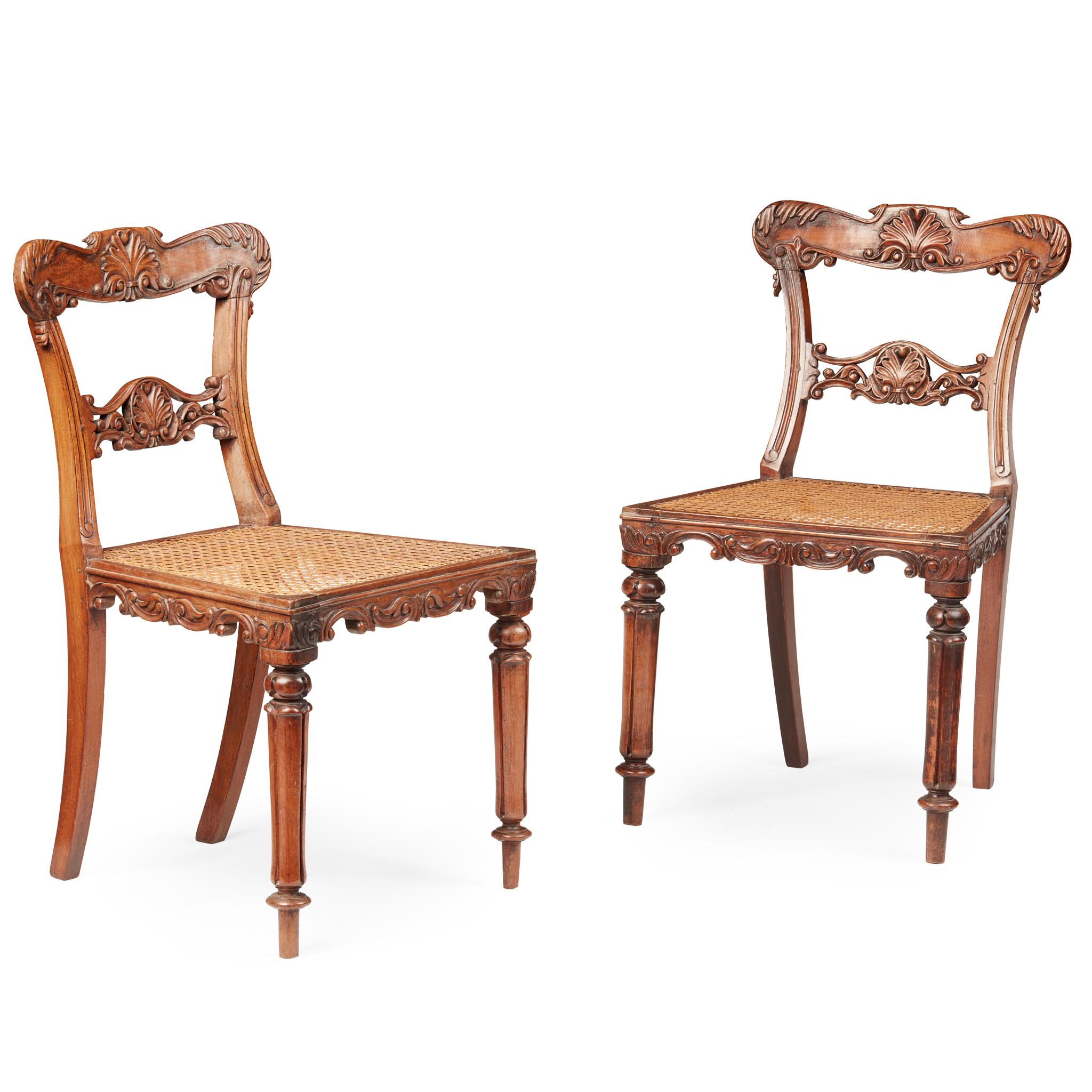 PAIR OF ANGLO-INDIAN REGENCY SIDE CHAIRS