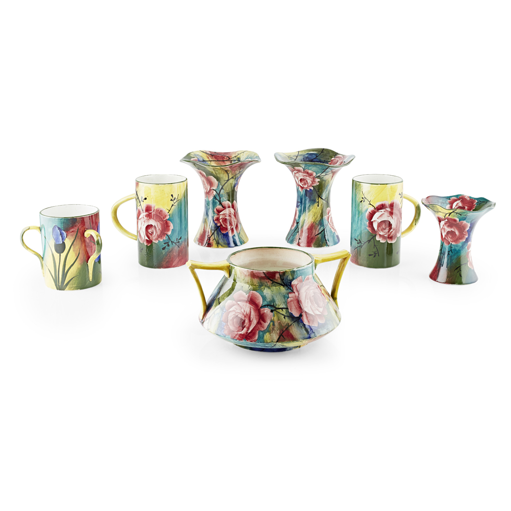 A GROUP OF 'JAZZY' WEMYSS WARE