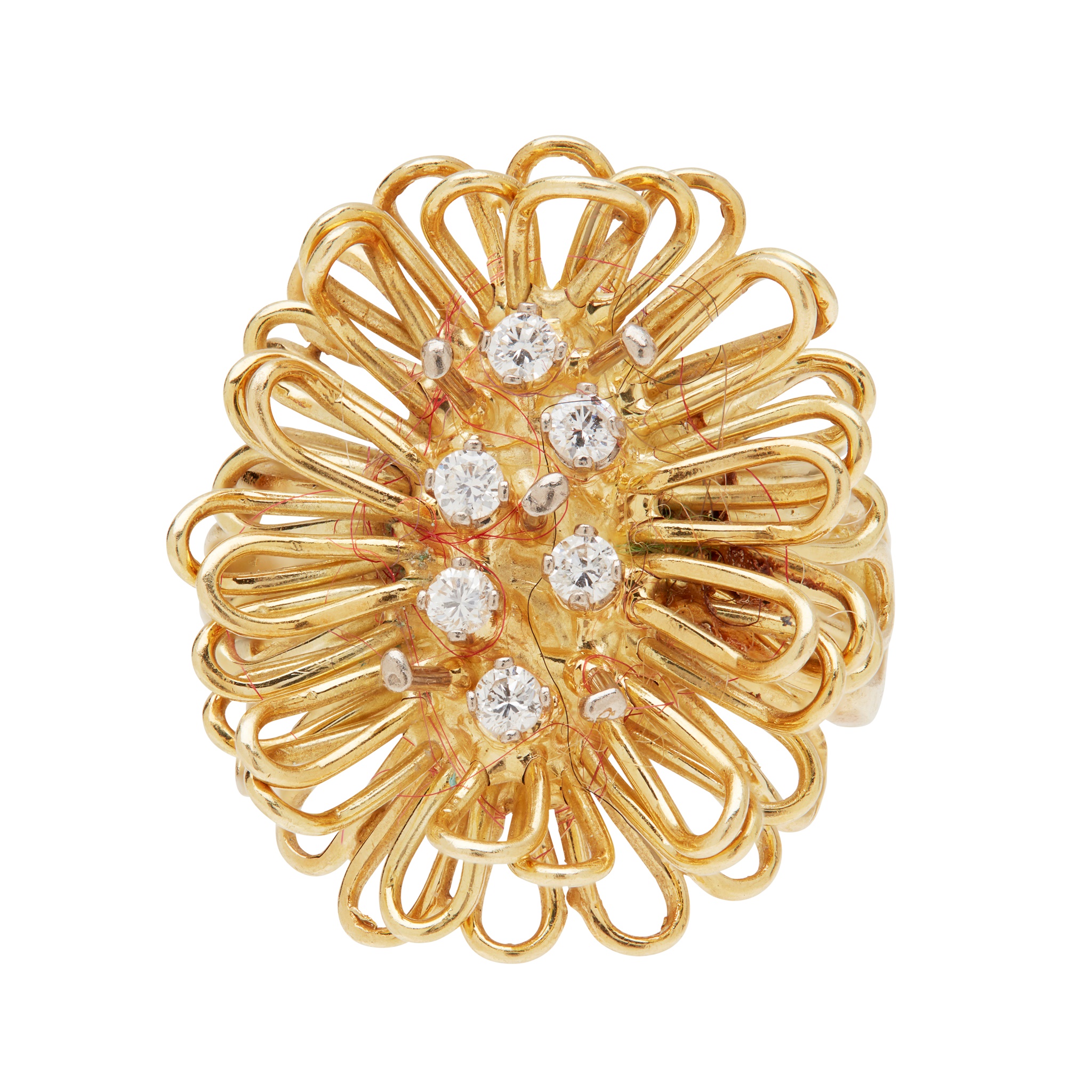 An 18ct gold diamond set cocktail ring