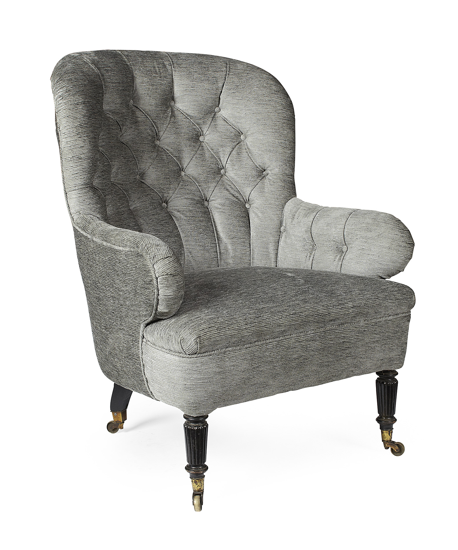 VICTORIAN BUTTON TUFTED TUB ARMCHAIR