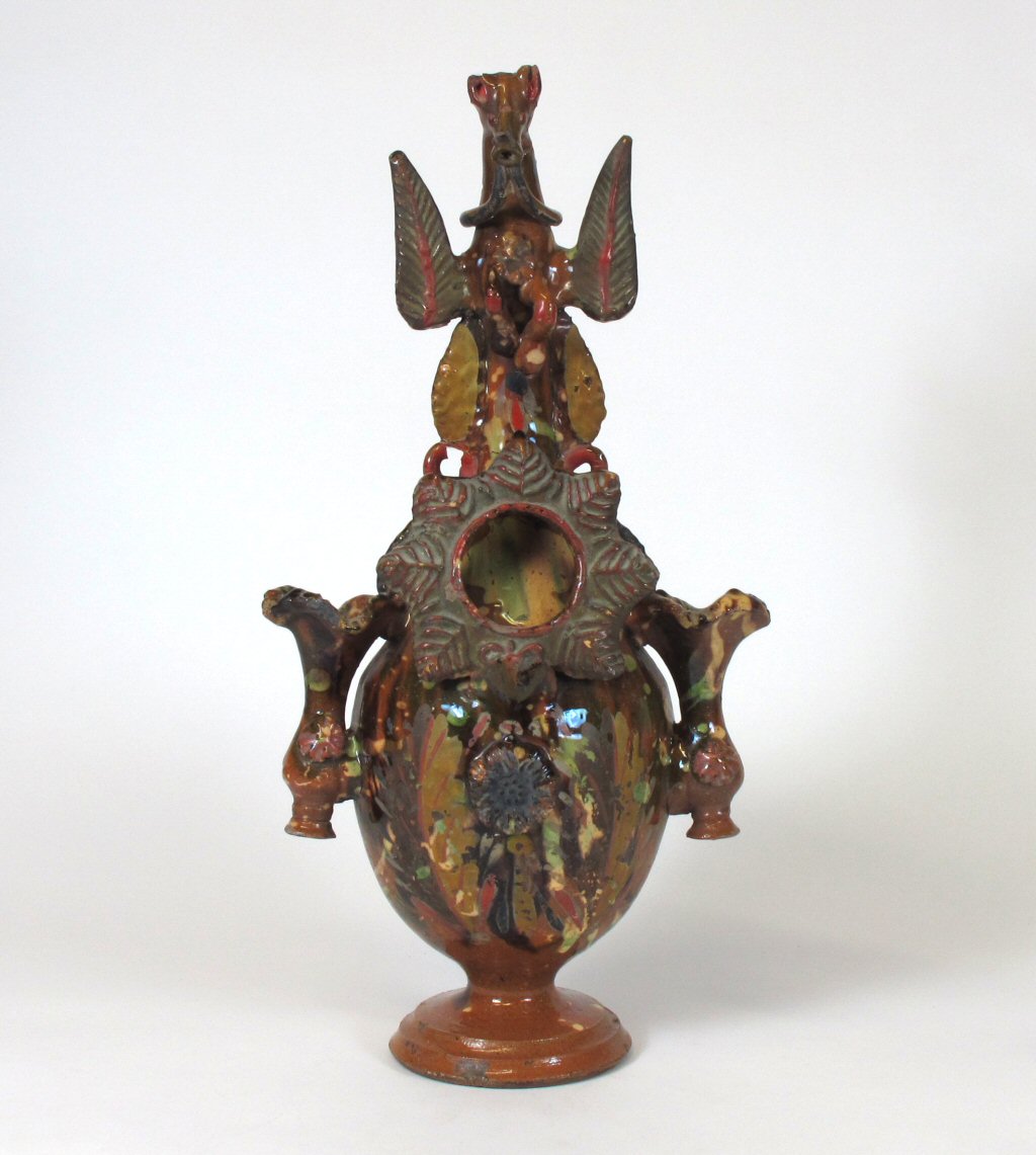 TURKISH CANAKKALE SPLASHWARE POTTERY VESSEL