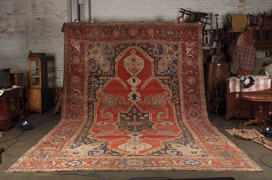 A large Heriz carpet