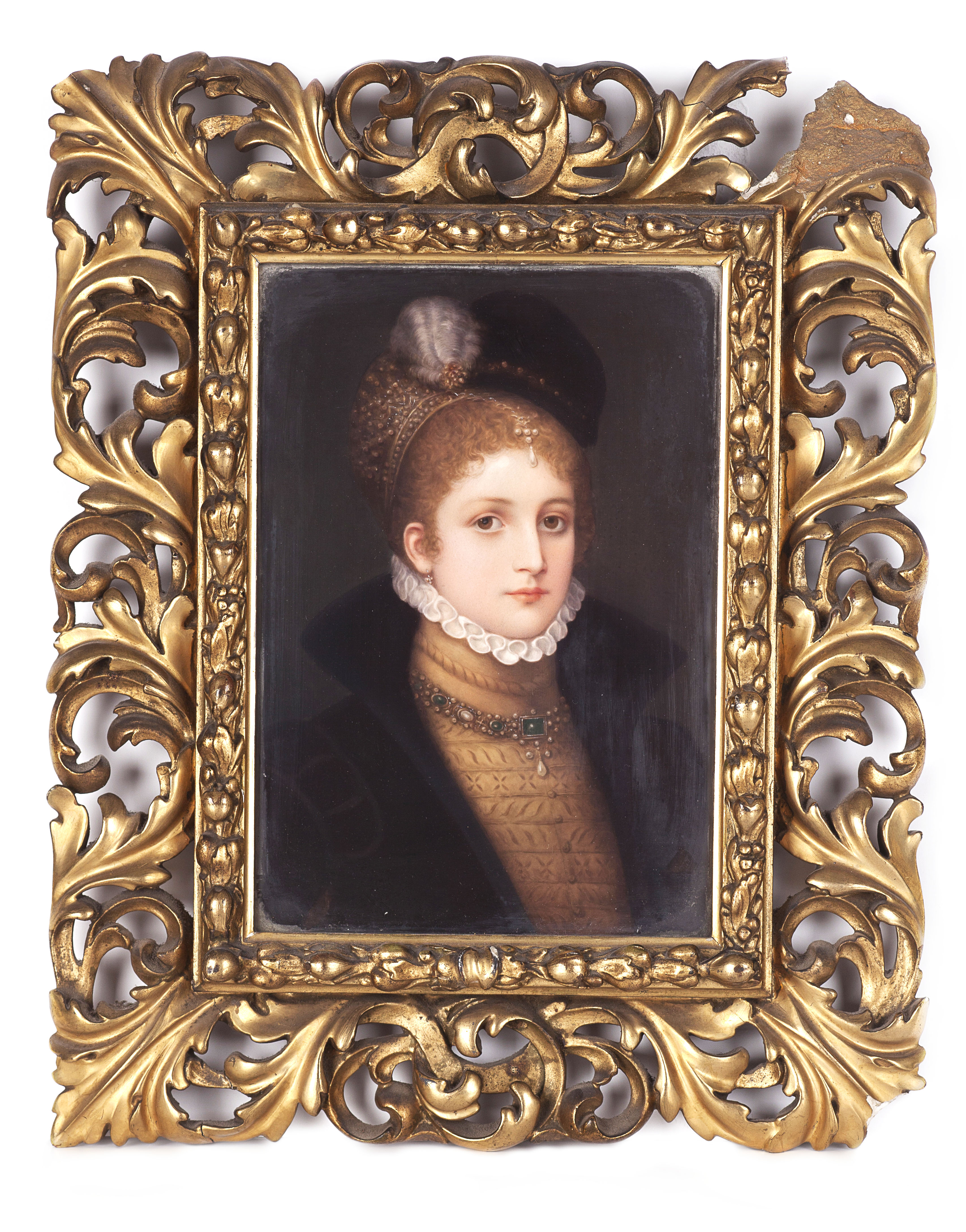 BERLIN PORCELAIN PLAQUE OF PHILIPPINE WESLER