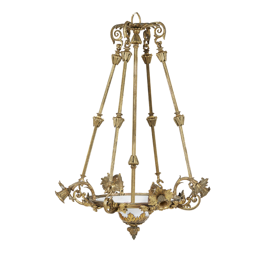REGENCY ORMOLU CEILING LIGHT, ATTRIBUTED TO WILLIAM COLLINS