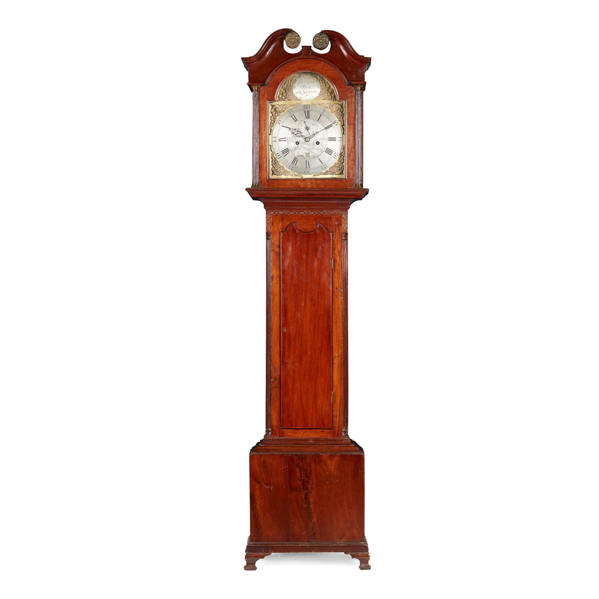GEORGE III MAHOGANY LONGCASE CLOCK, JOHN BARR, PORT GLASGOW