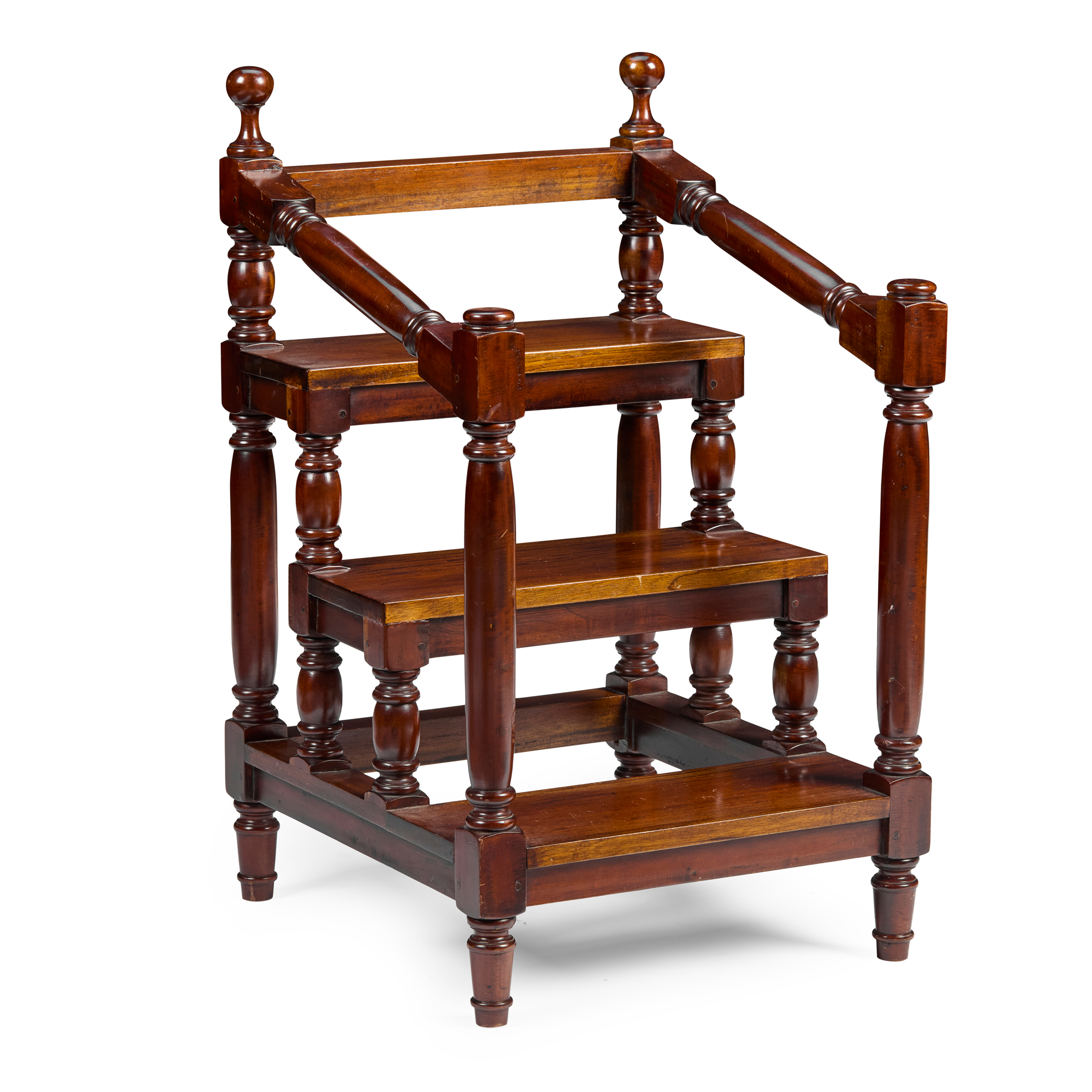SET OF EARLY VICTORIAN MAHOGANY LIBRARY STEPS