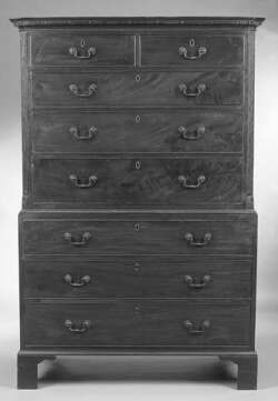 A George III mahogany chest on chest