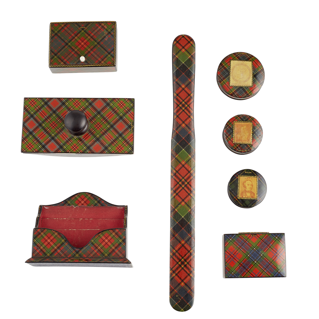 A GROUP OF MAUCHLINE 'TARTAN WARE'