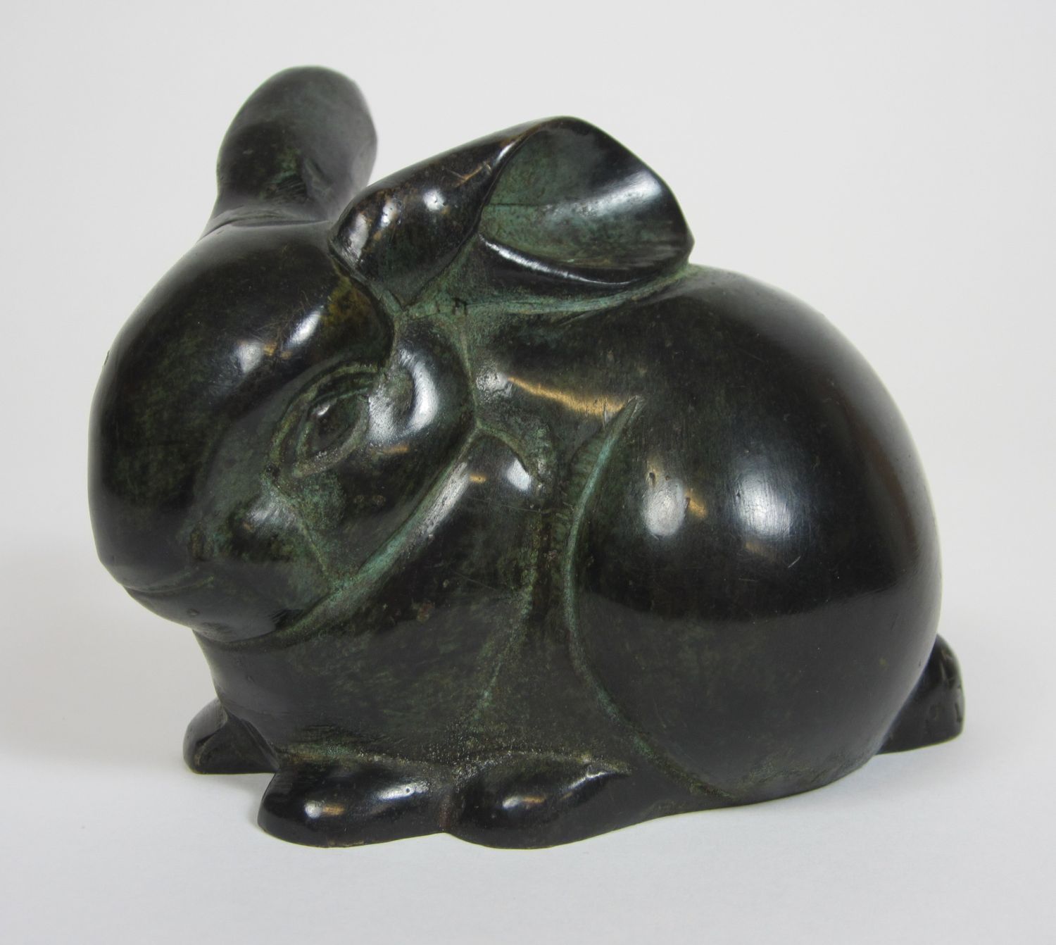 JAPANESE STYLE PATINATED BRONZE FIGURE