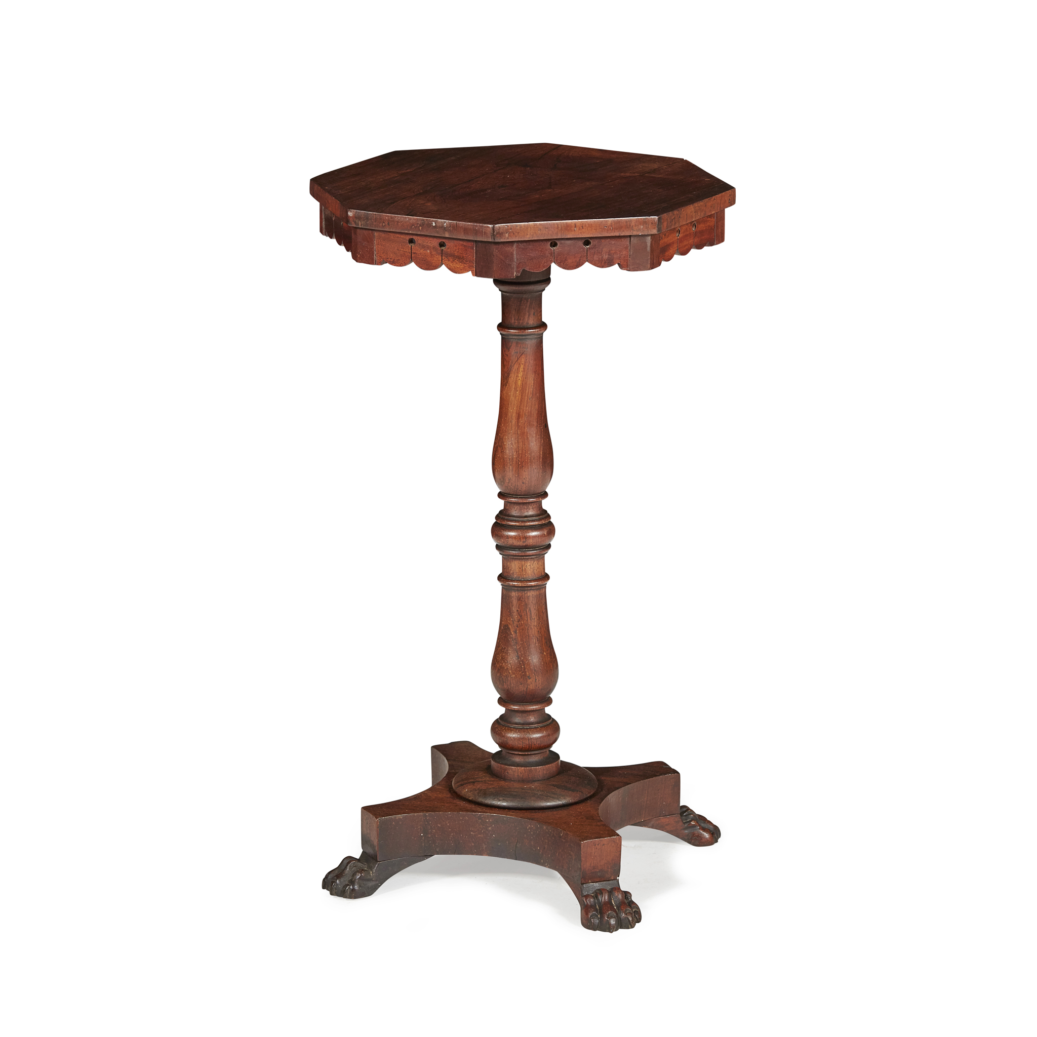 LATE REGENCY ROSEWOOD LAMP TABLE