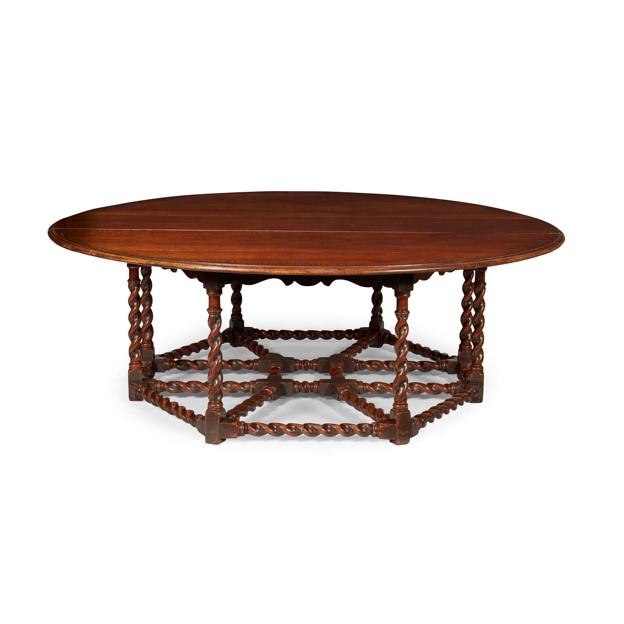 GEORGIAN STYLE OVAL OAK CENTRE TABLE