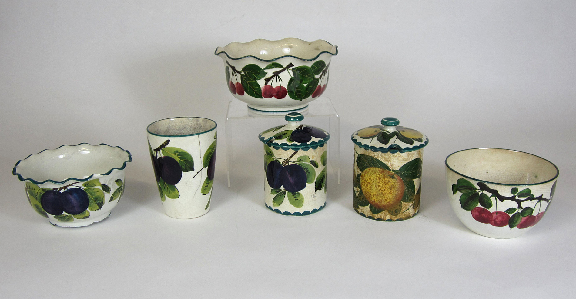 COLLECTION OF WEMYSS WARE DECORATED WITH FRUIT