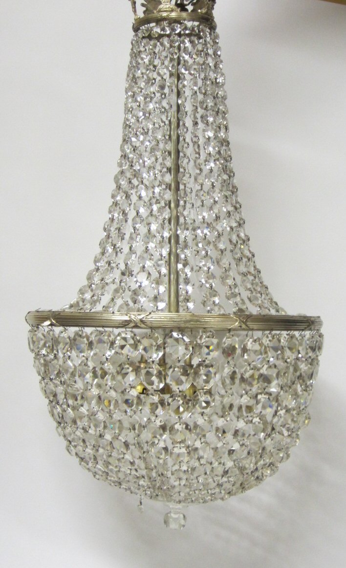 NEOCLASSICAL STYLE BASKET CHANDELIER