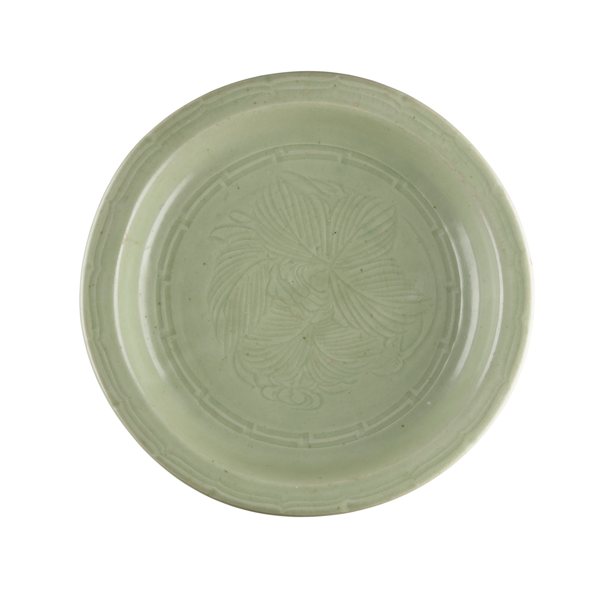 CELADON-GLAZED CHARGER, ARITA OR HASAMI