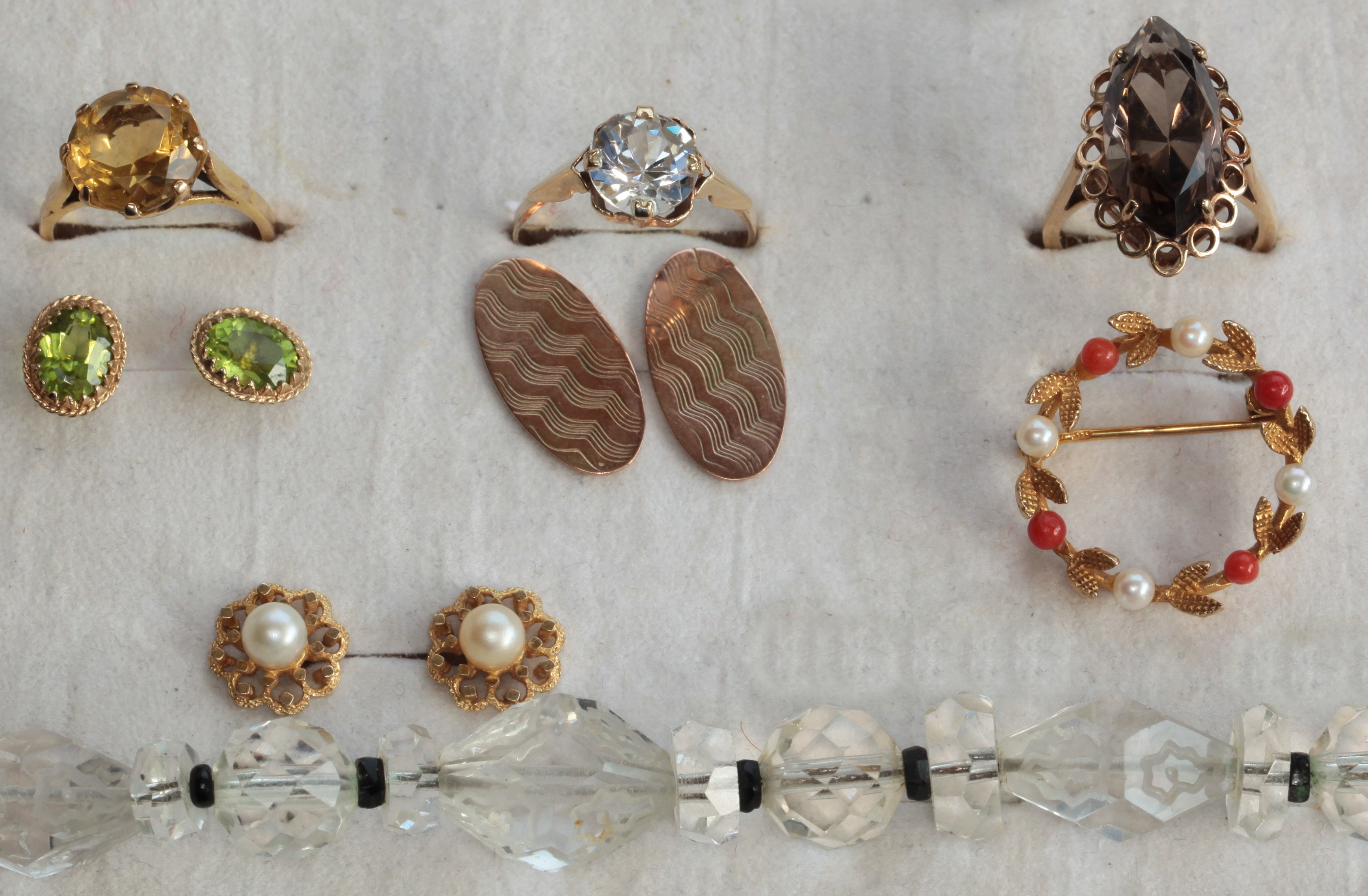 A large pearl-set ring