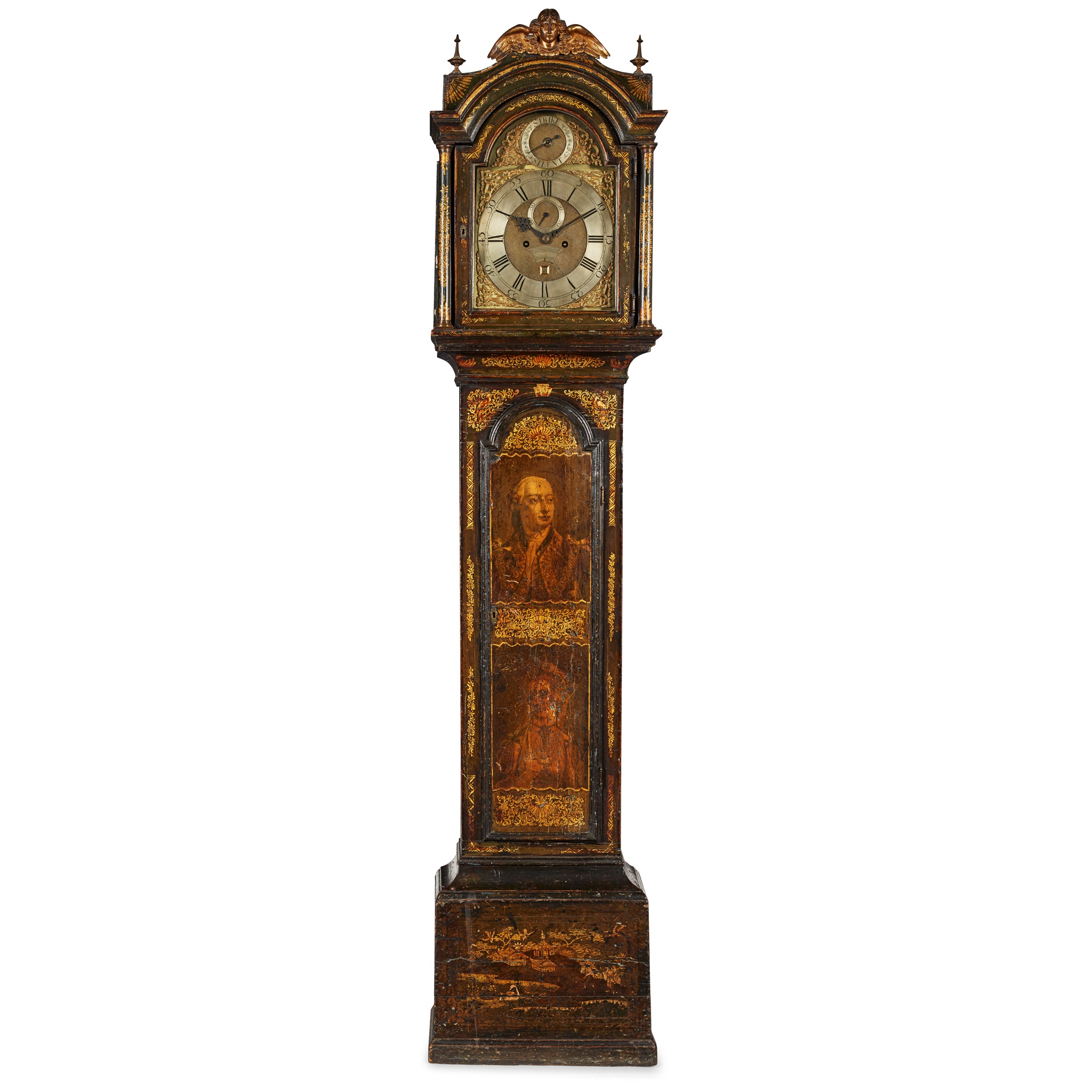 GEORGE III BLACK LACQUERED LONGCASE CLOCK, ROBERT CLIDSDALE, EDINBURGH