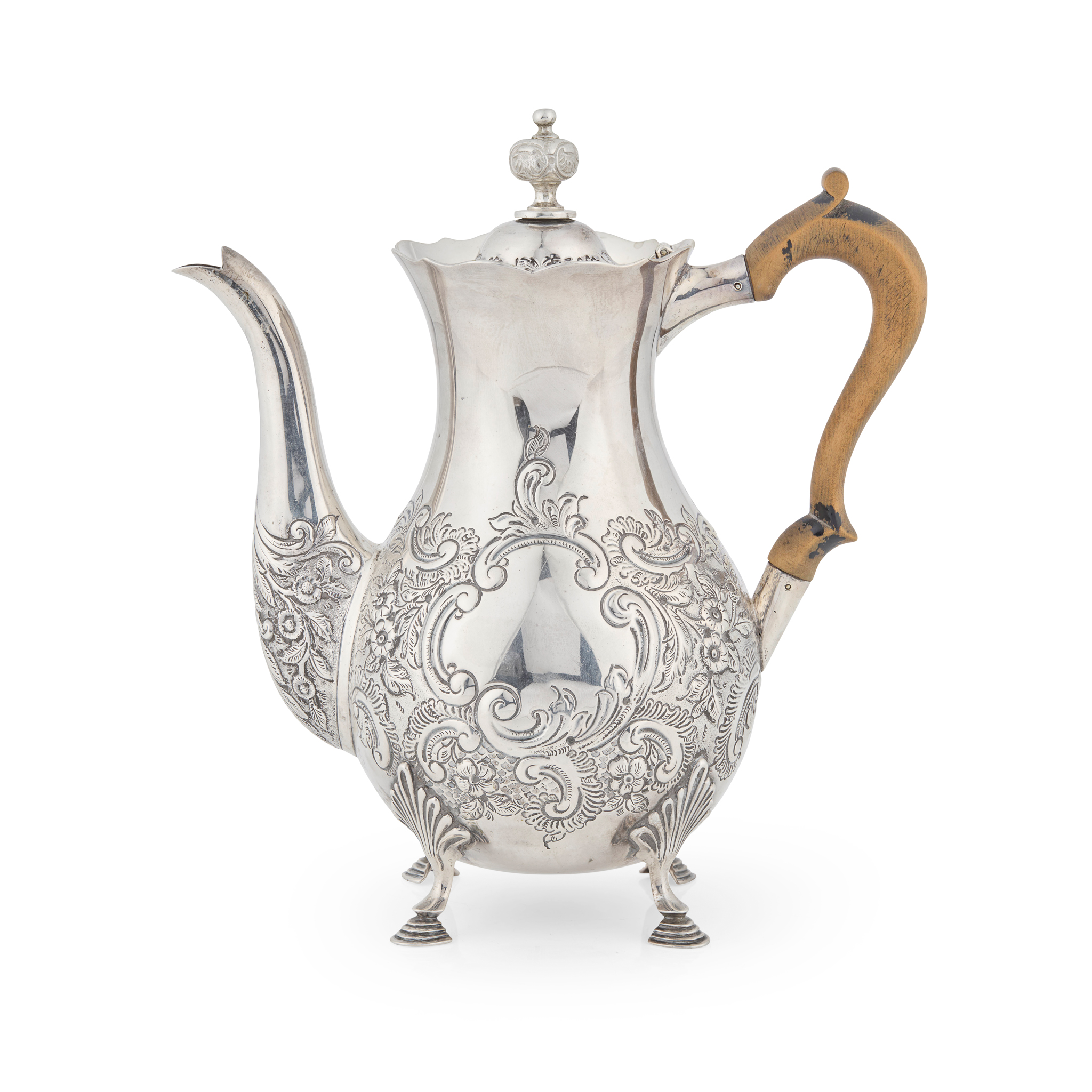 A LATE VICTORIAN COFFEE POT