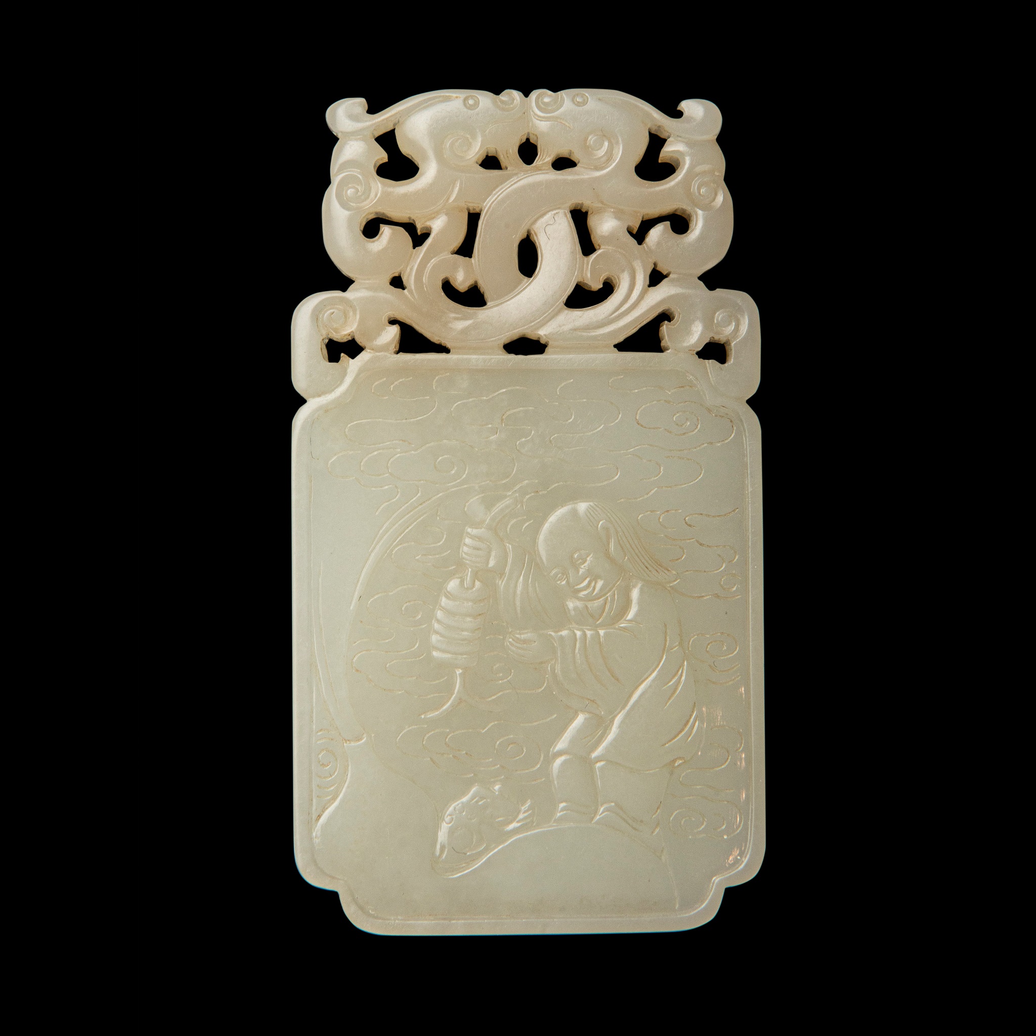 PALE CELADON JADE PLAQUE