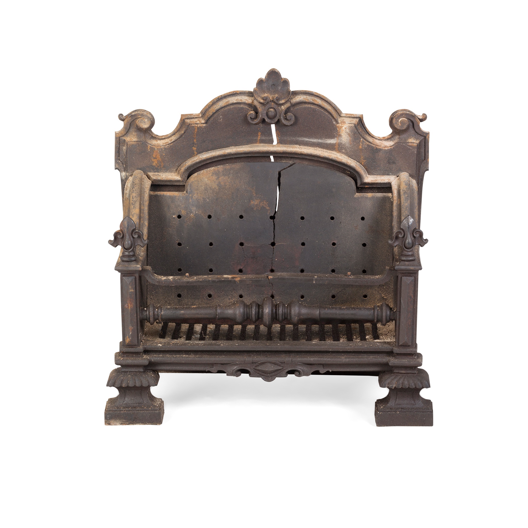 LATE REGENCY CAST IRON FIRE GRATE