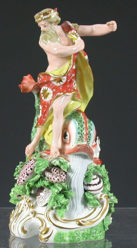 A late 18th century Derby figure of Neptune,