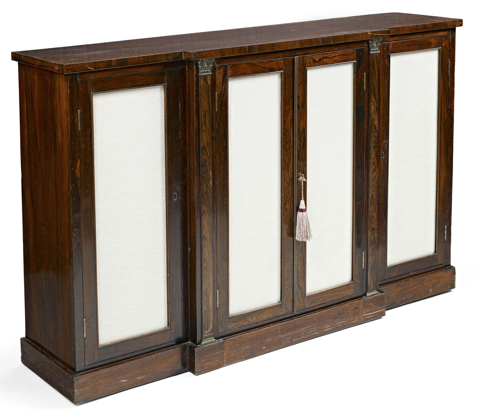 REGENCY ROSEWOOD BREAKFRONT SIDE CABINET