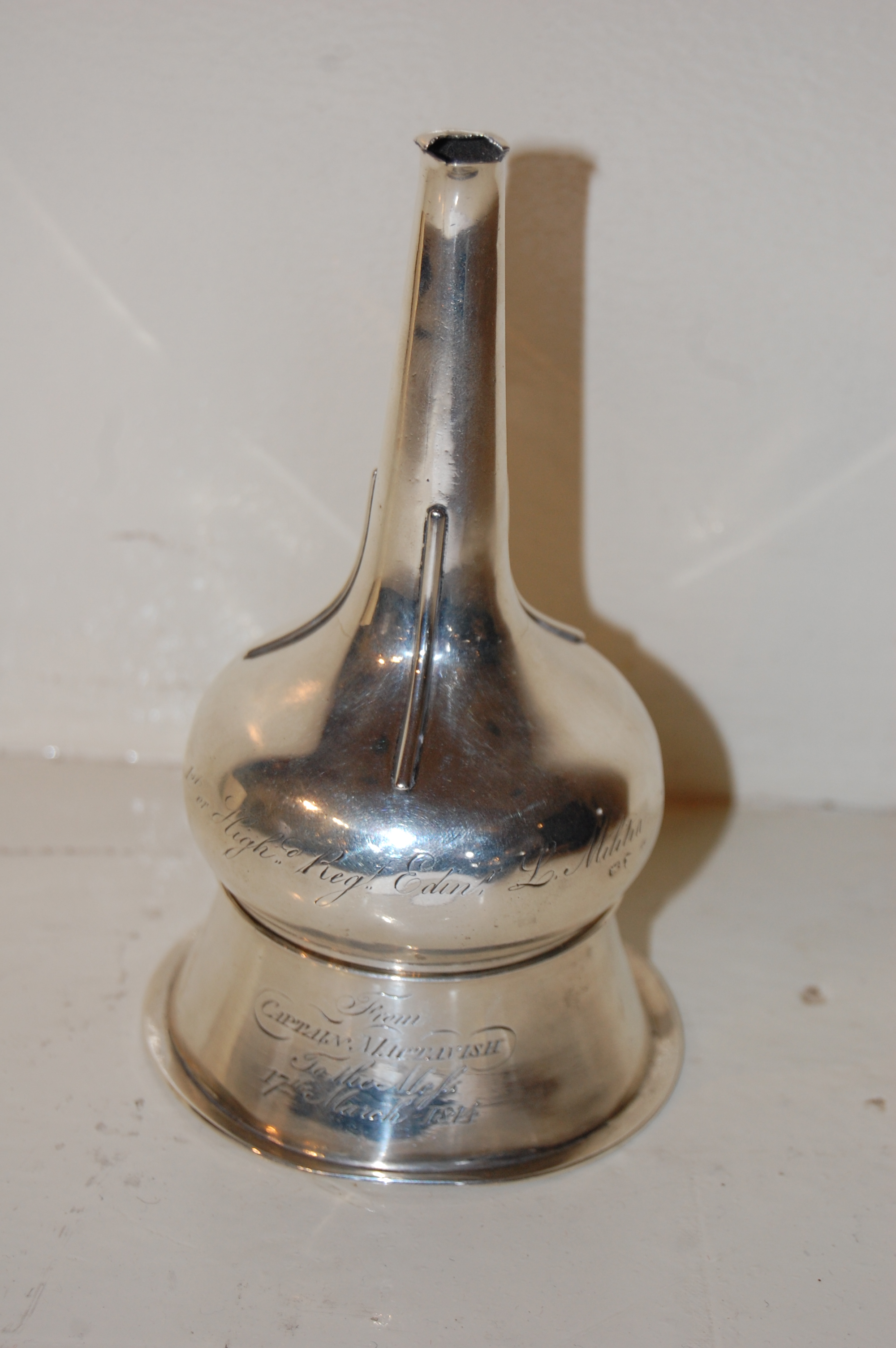 Military interest - A George III wine funnel