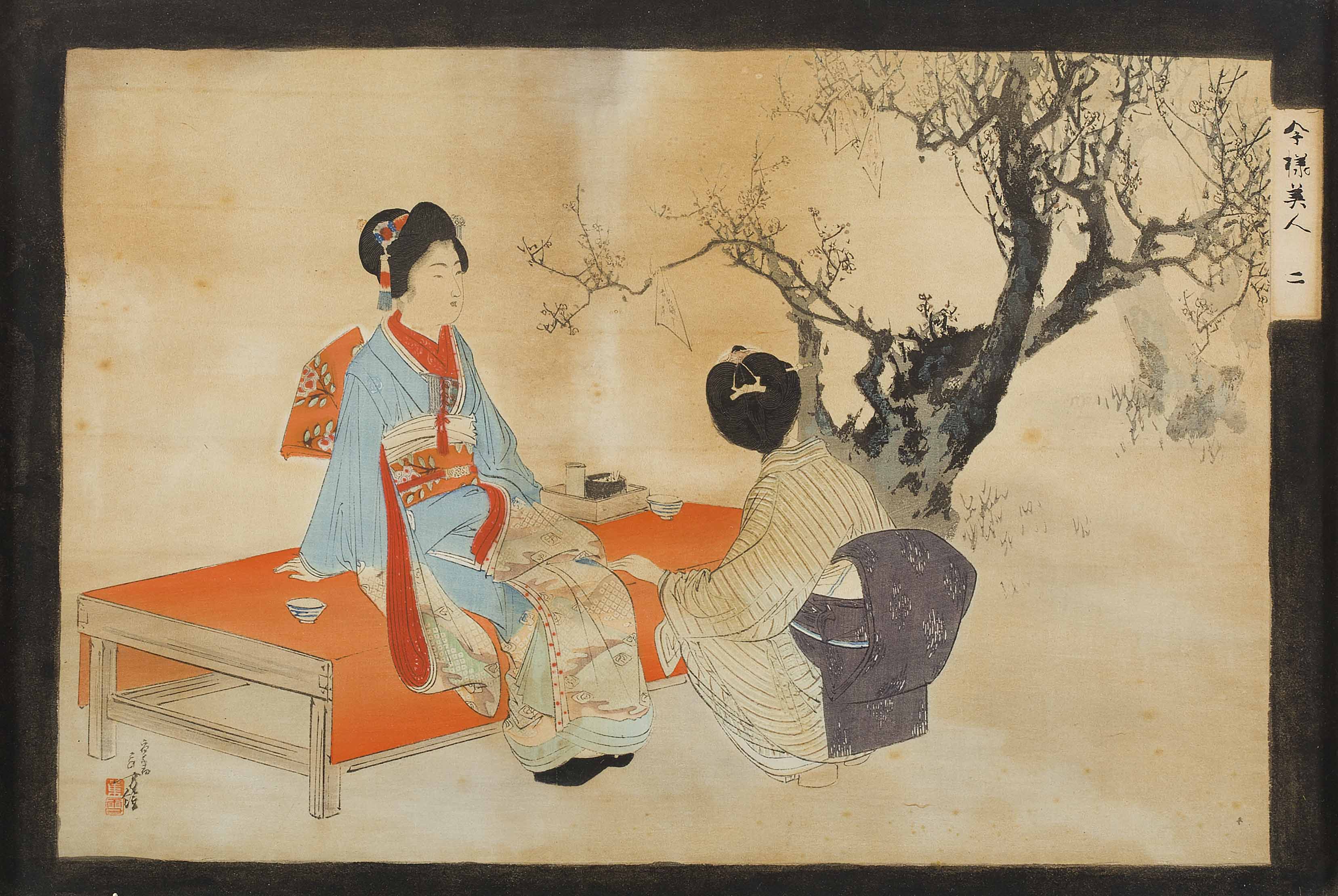 THREE JAPANESE UKIYO-E WOODBLOCK PRINTS