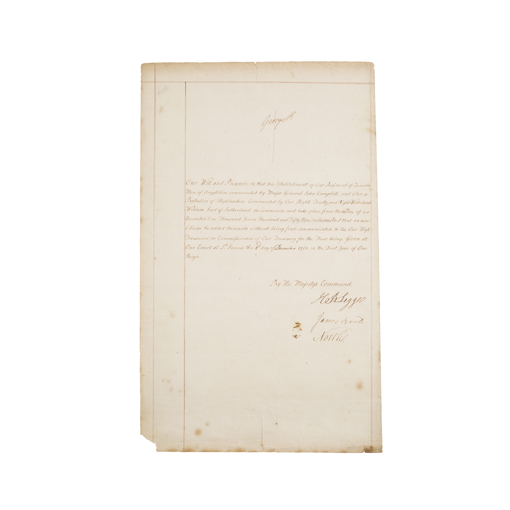 GEORGE III (1738-1820), KING OF GREAT BRITAIN AND IRELAND