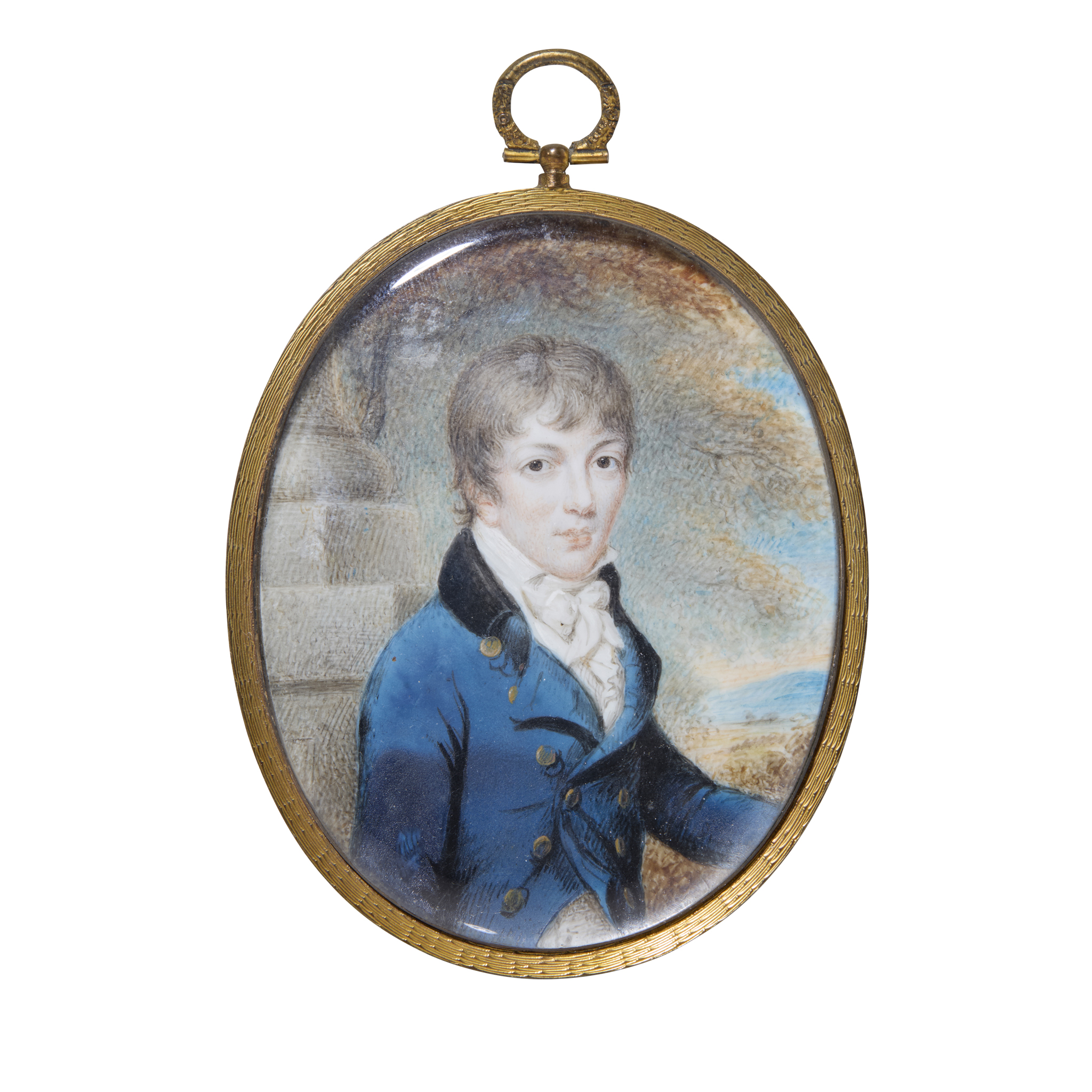 ENGLISH REGENCY PORTRAIT MINIATURE OF A YOUNG GENTLEMAN