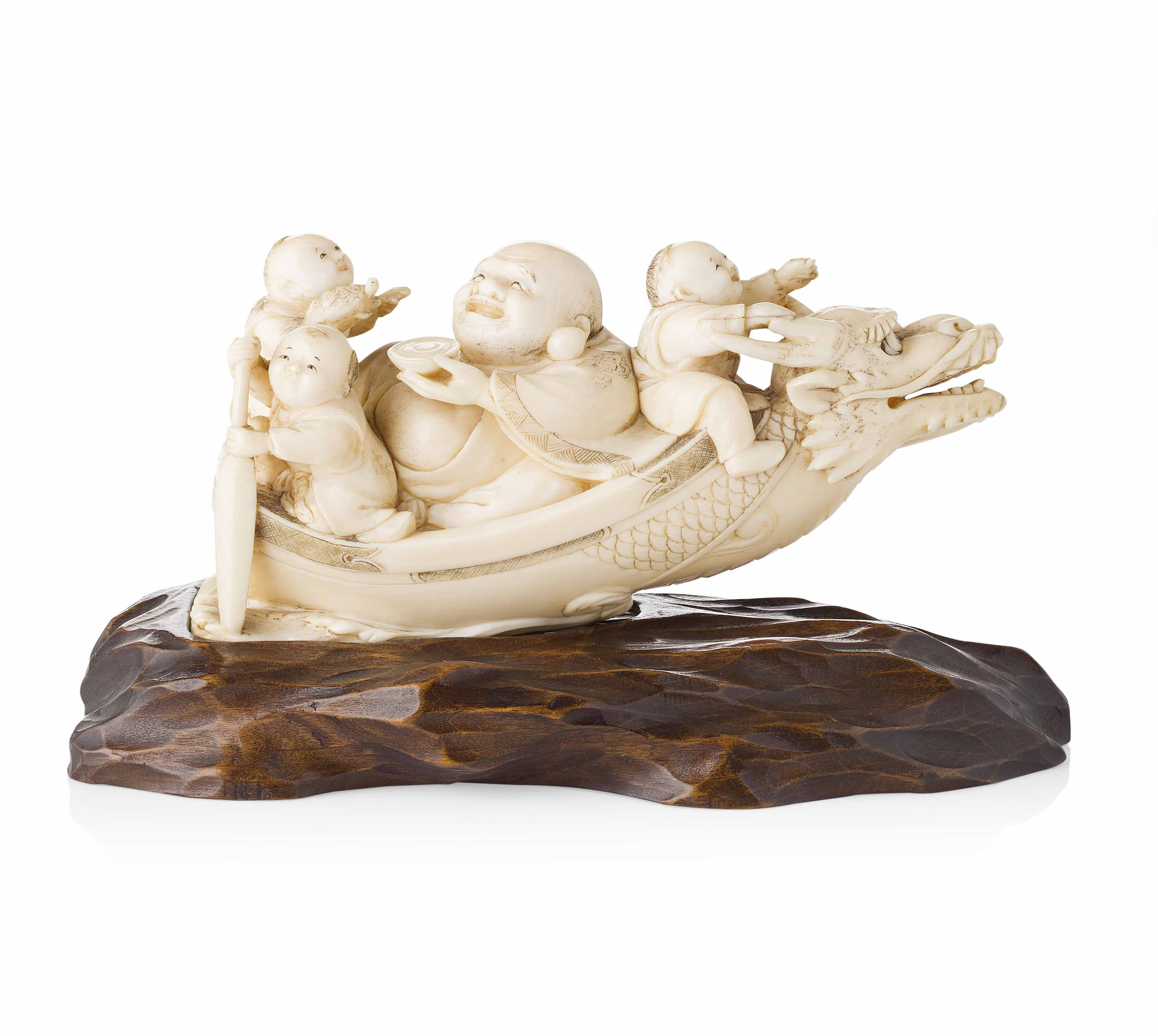 JAPANESE CARVED IVORY OKIMONO