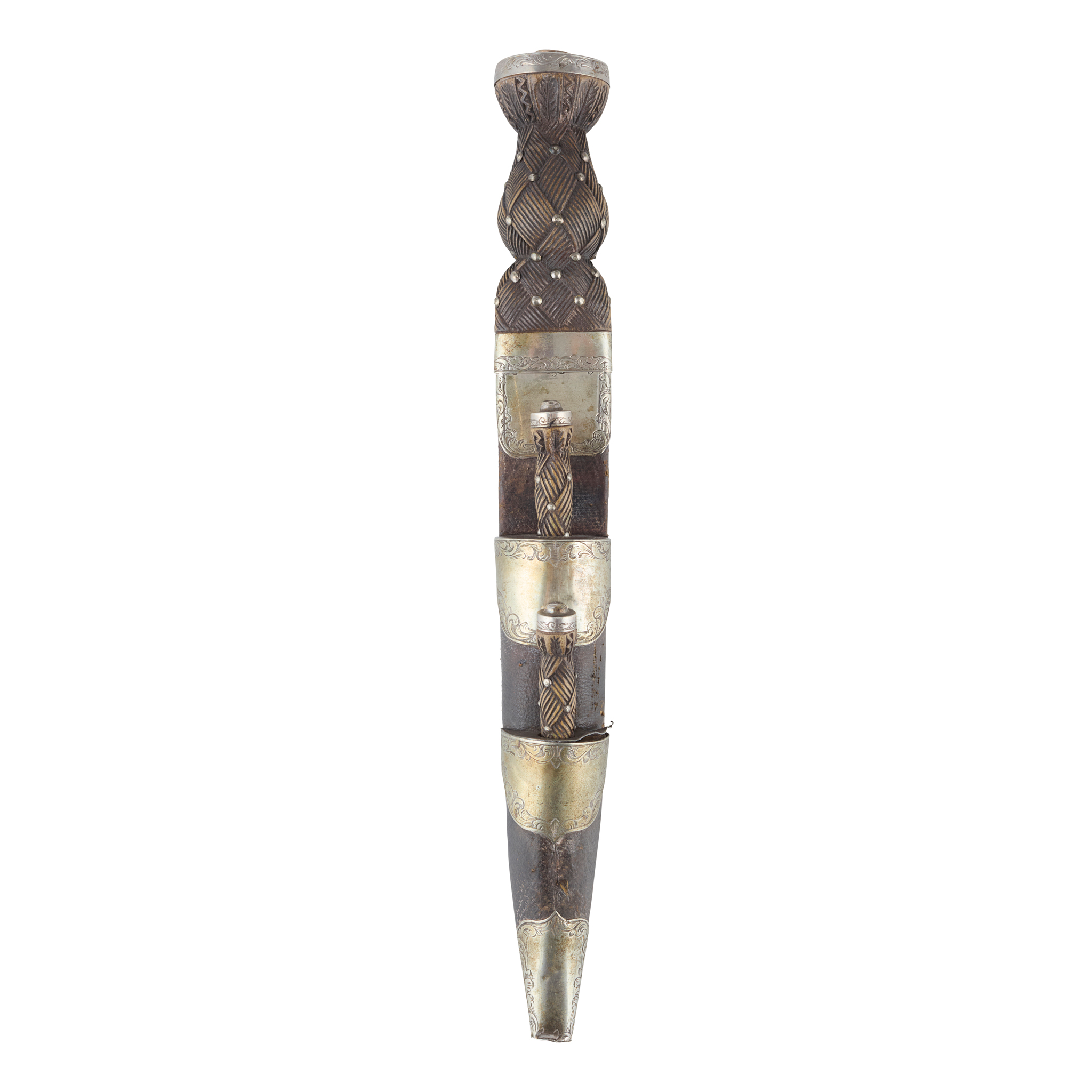 A VICTORIAN SILVER MOUNTED BOY'S DIRK