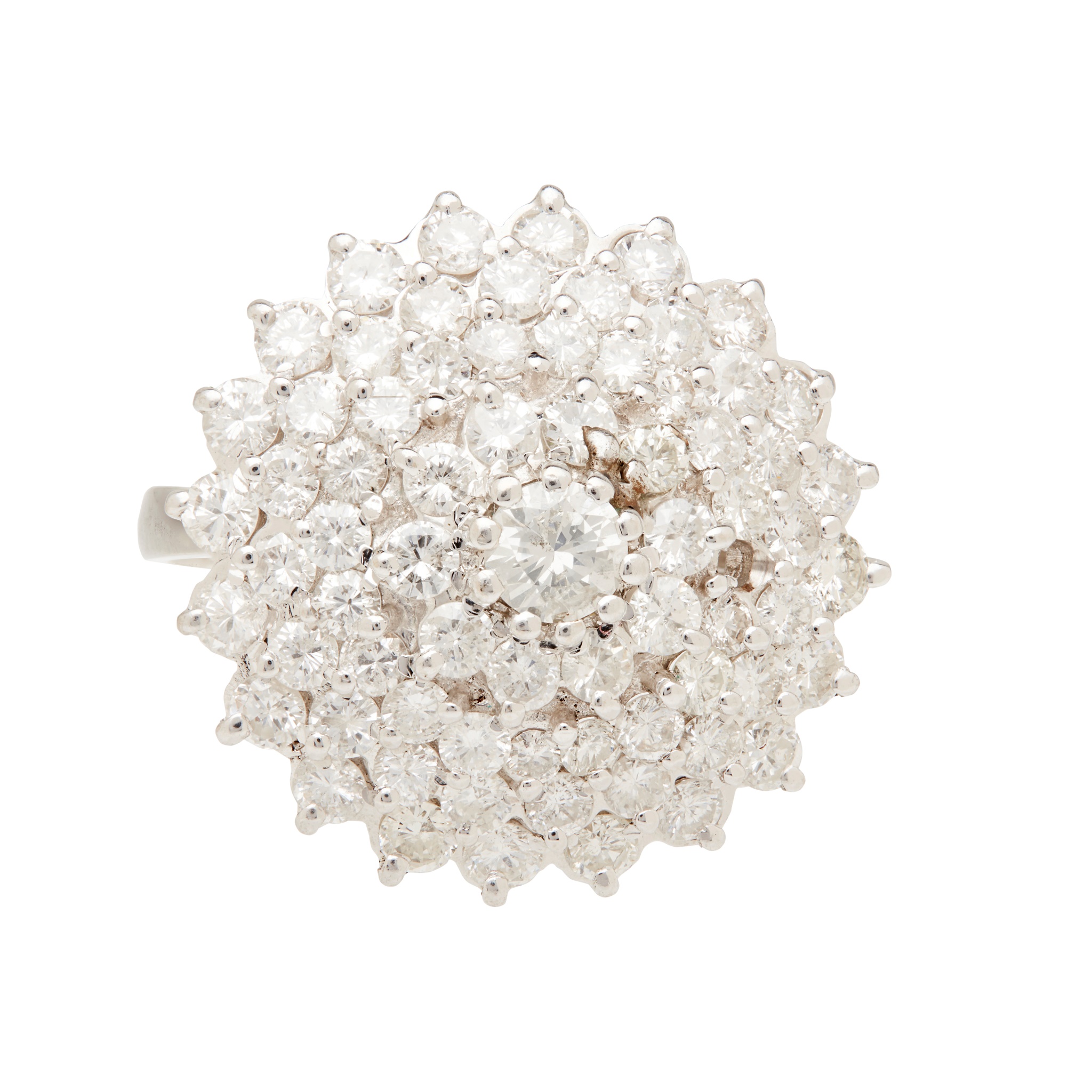 An 18ct diamond set cluster ring