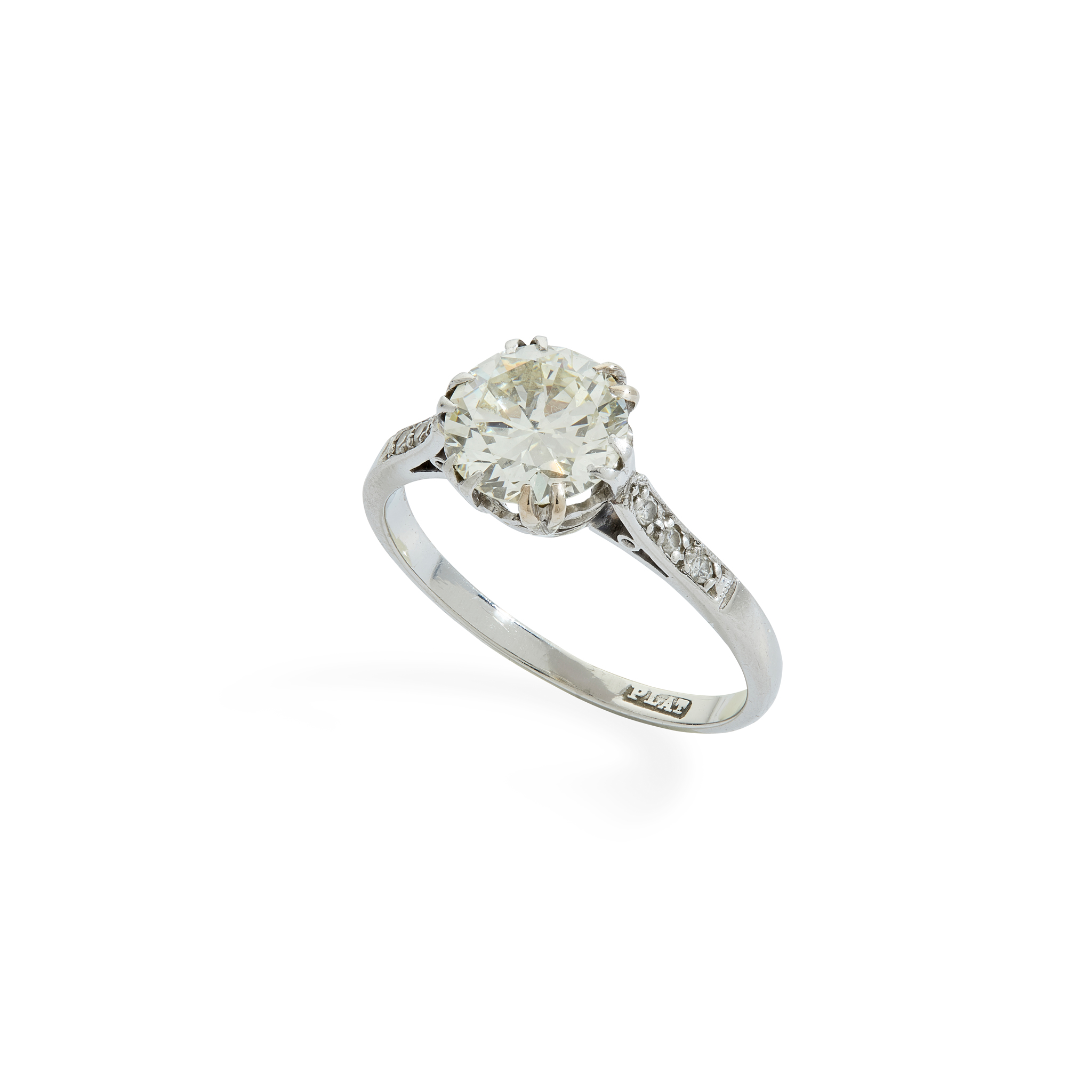 A diamond single-stone ring