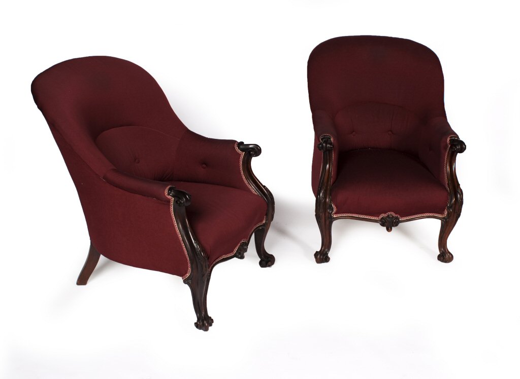 PAIR OF VICTORIAN ARMCHAIRS