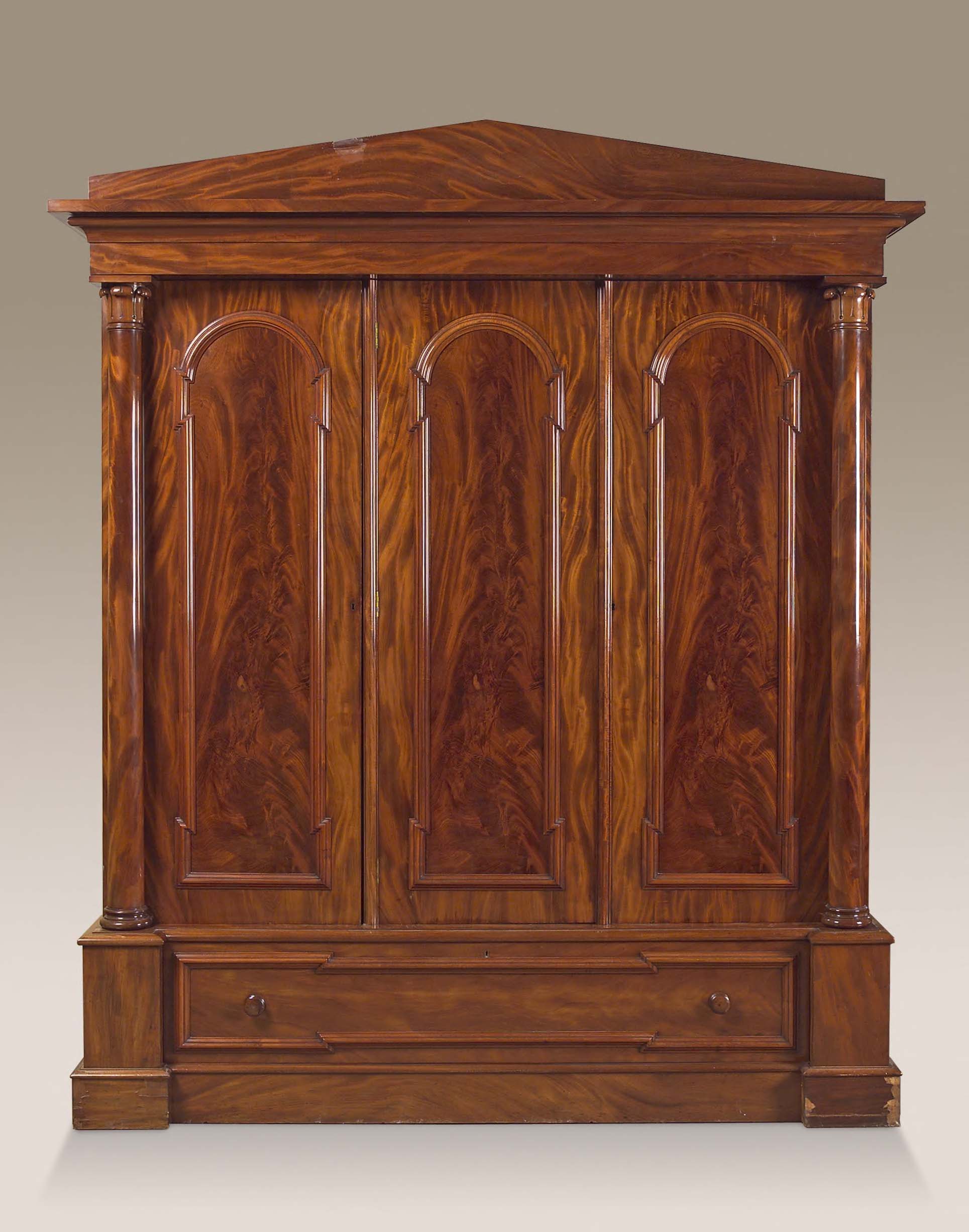 A Victorian mahogany wardrobe
