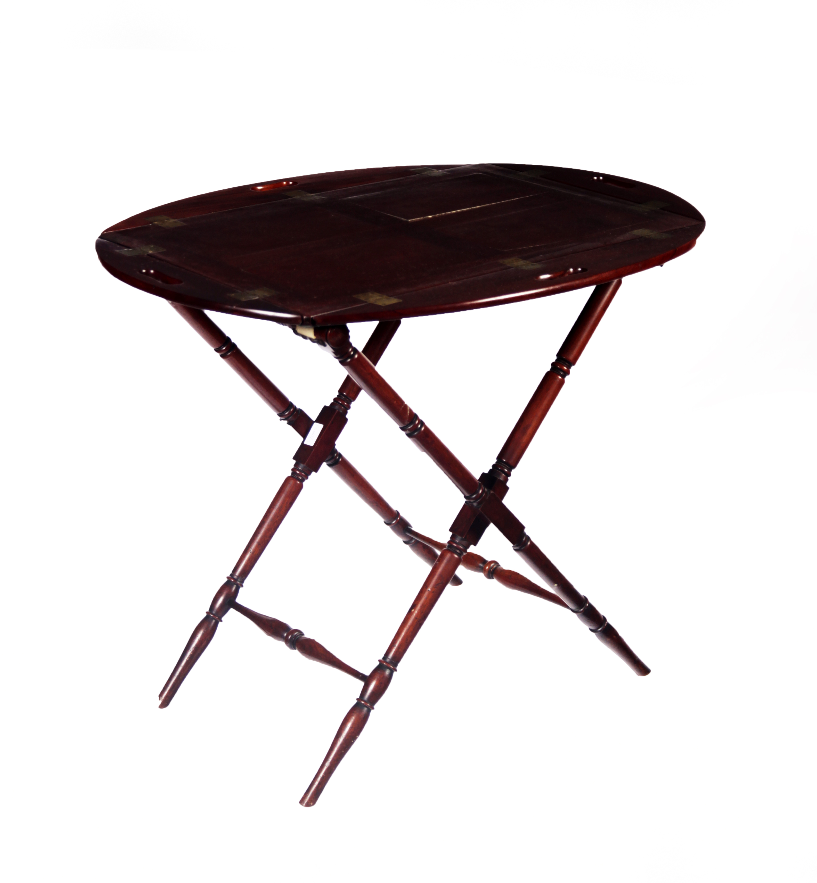 MAHOGANY BUTLER'S TRAY ON STAND