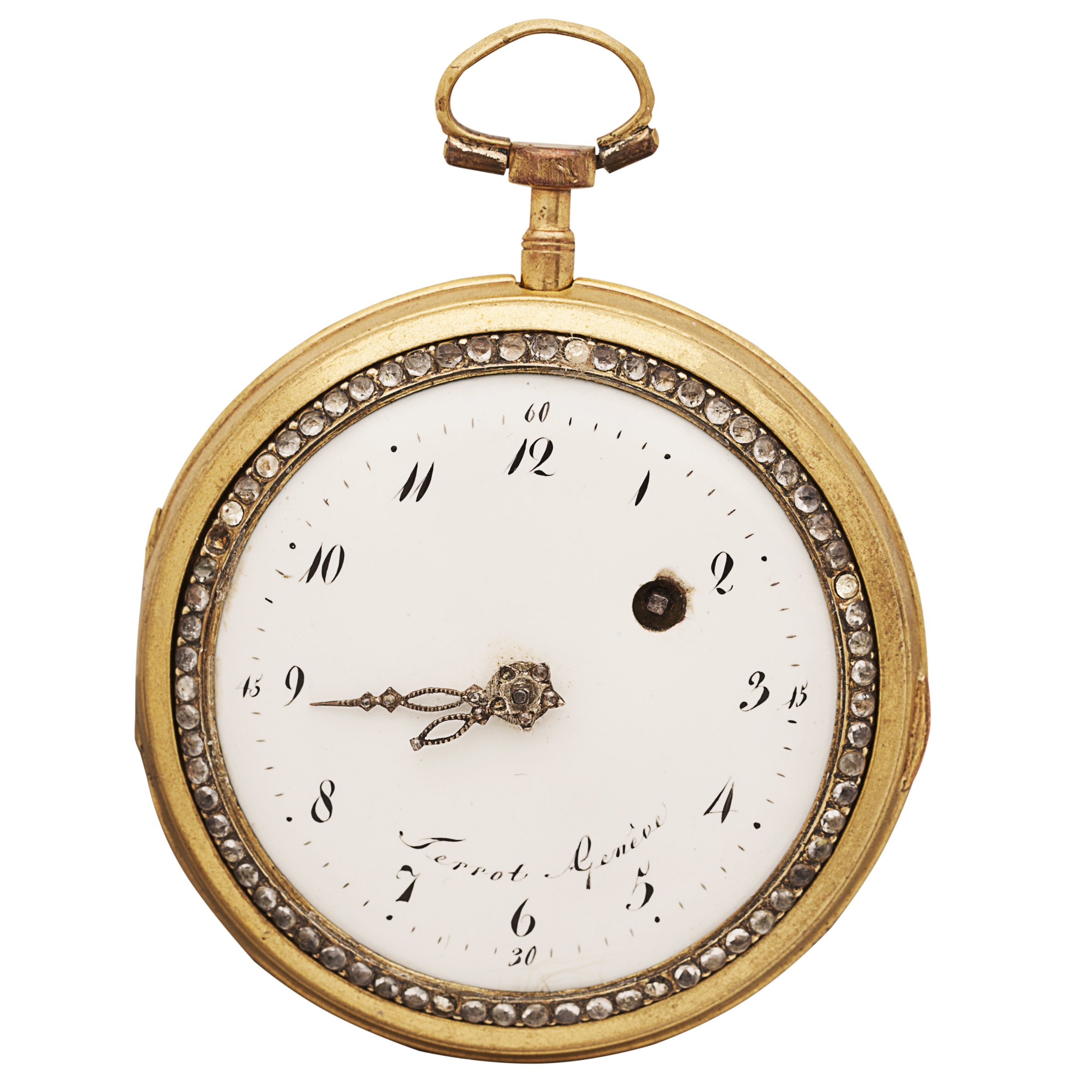 TERROT GENEVE - An 18th century gold, enamel and gem set pocket watch