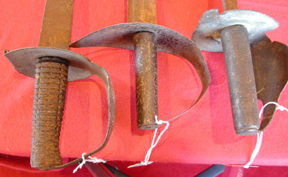 A group of three various 19th century sea service hanger swords