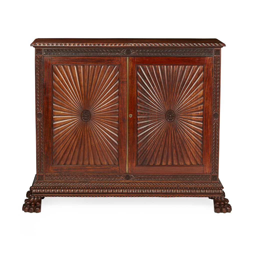 ANGLO-INDIAN ROSEWOOD SIDE CABINET