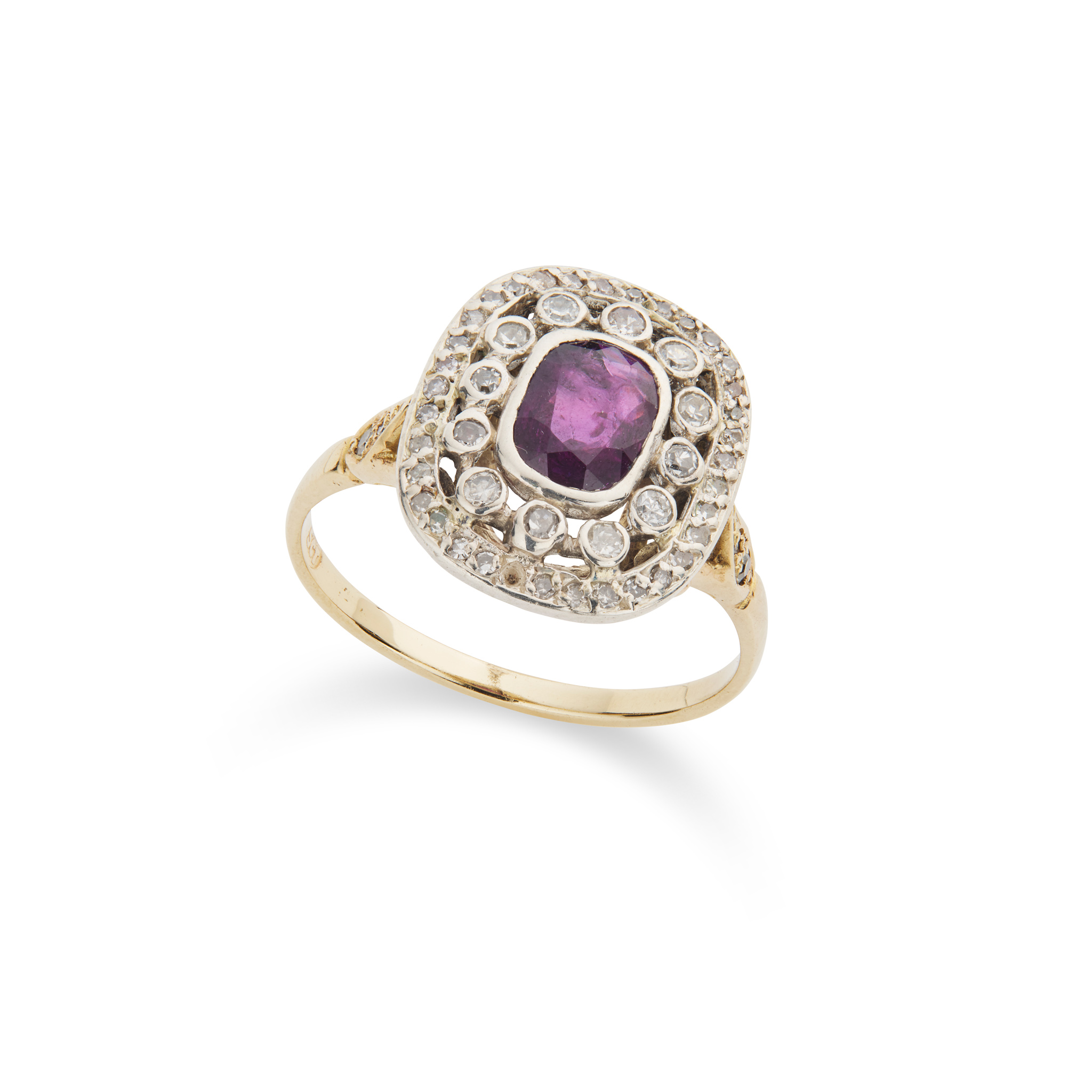 A ruby and diamond dress ring