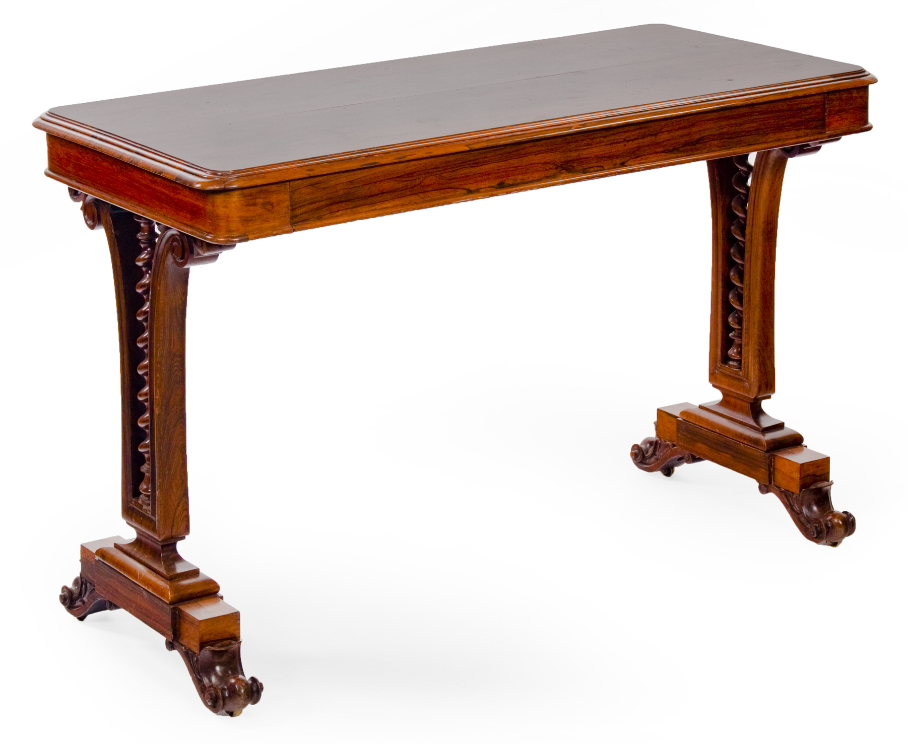 A Victorian rosewood library table