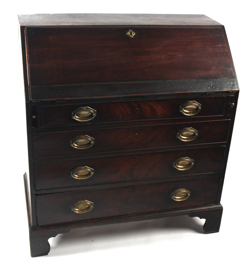 A late George III mahogany bureau