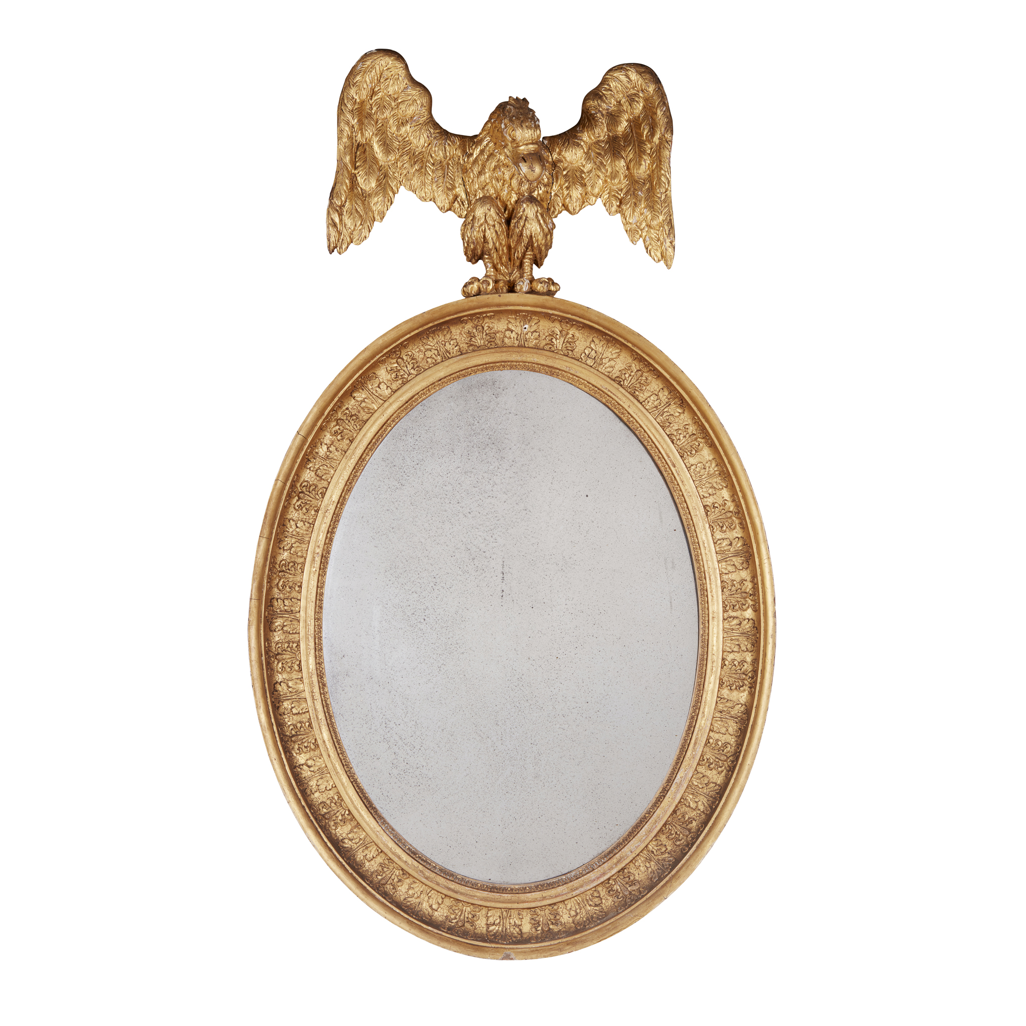 VICTORIAN GILTWOOD OVAL MIRROR
