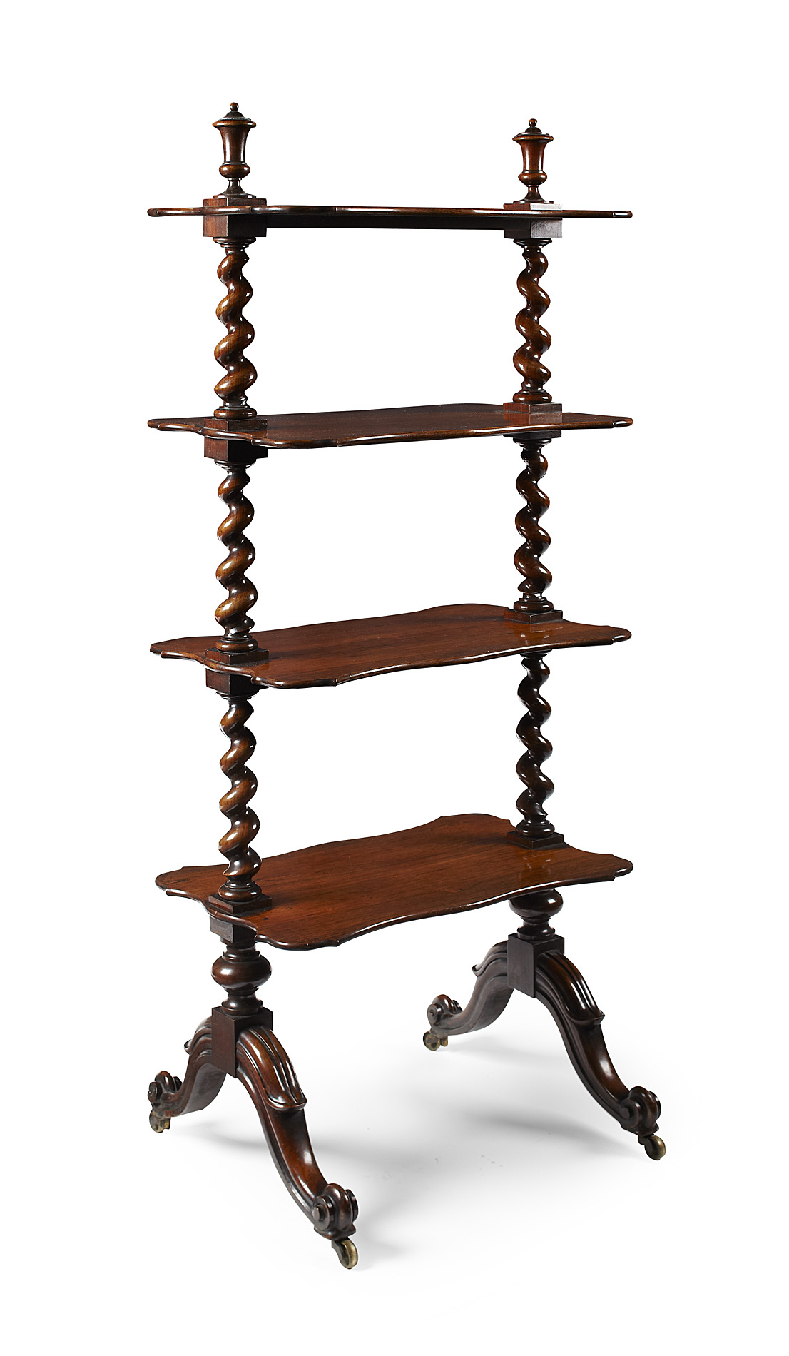 WILLIAM IV ROSEWOOD FOUR TIER WHATNOT