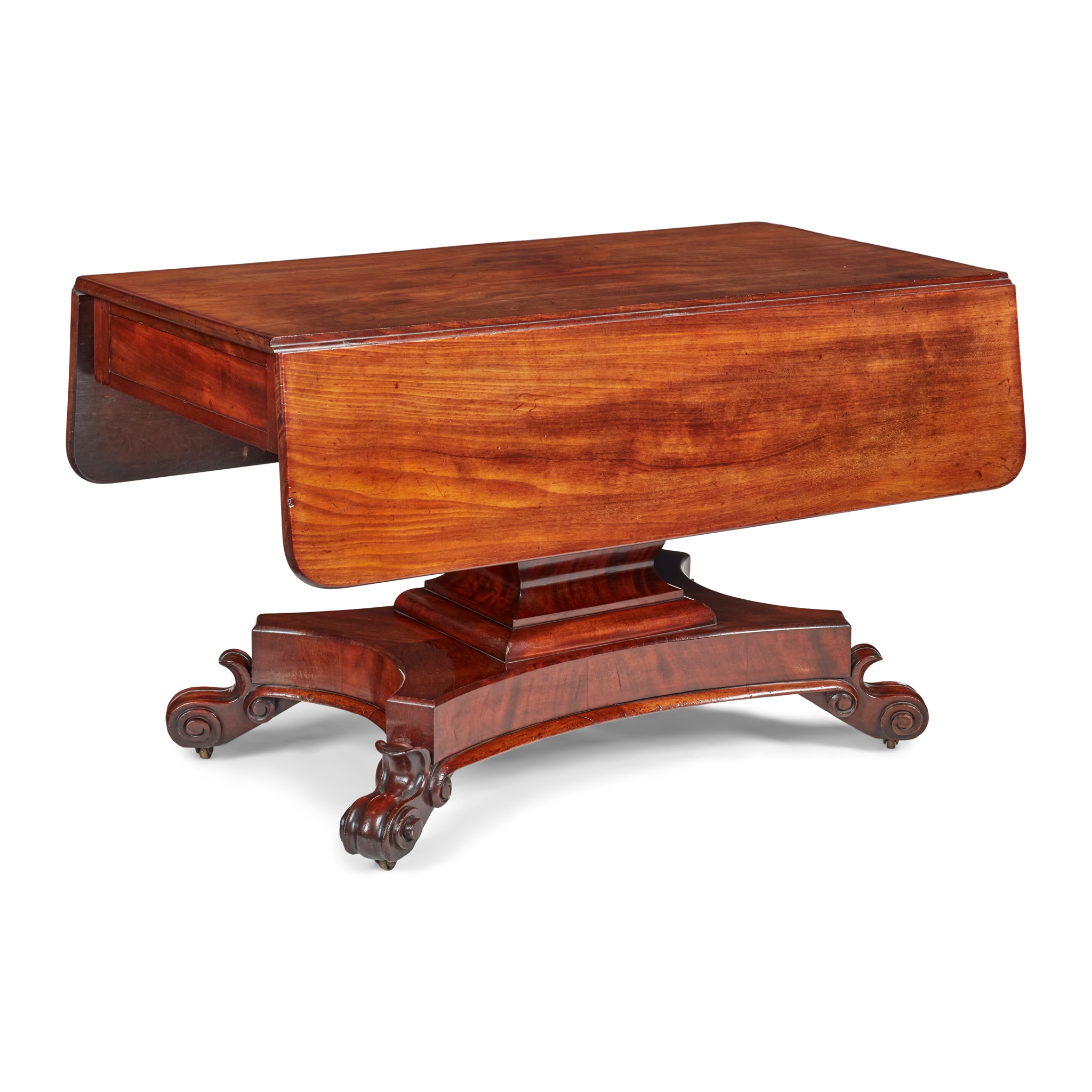 WILLIAM IV MAHOGANY DROP-LEAF PEMBROKE DINING TABLE