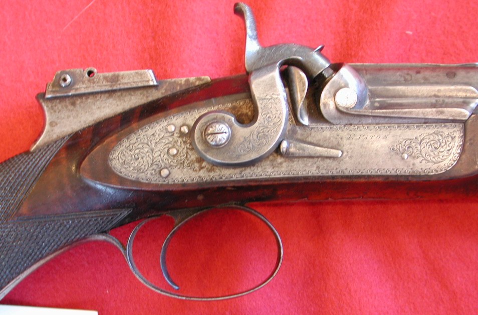 A Scottish mid 19th century single barrel percussion, stalking rifle