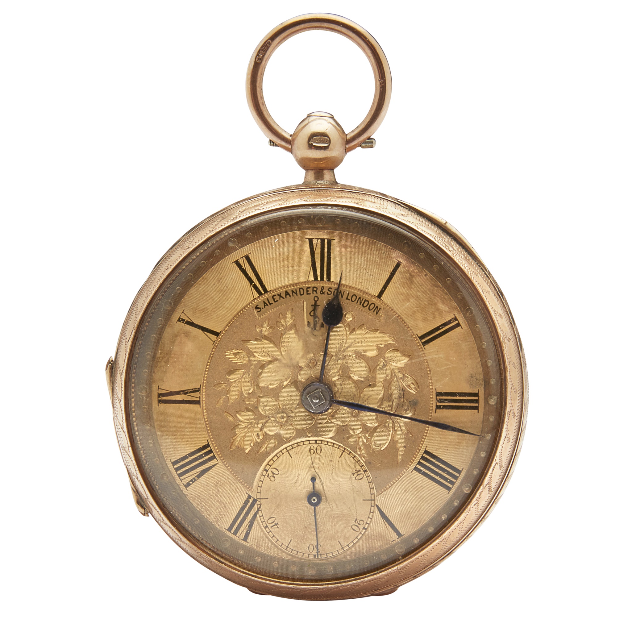 A 9ct gold open faced pocket watch