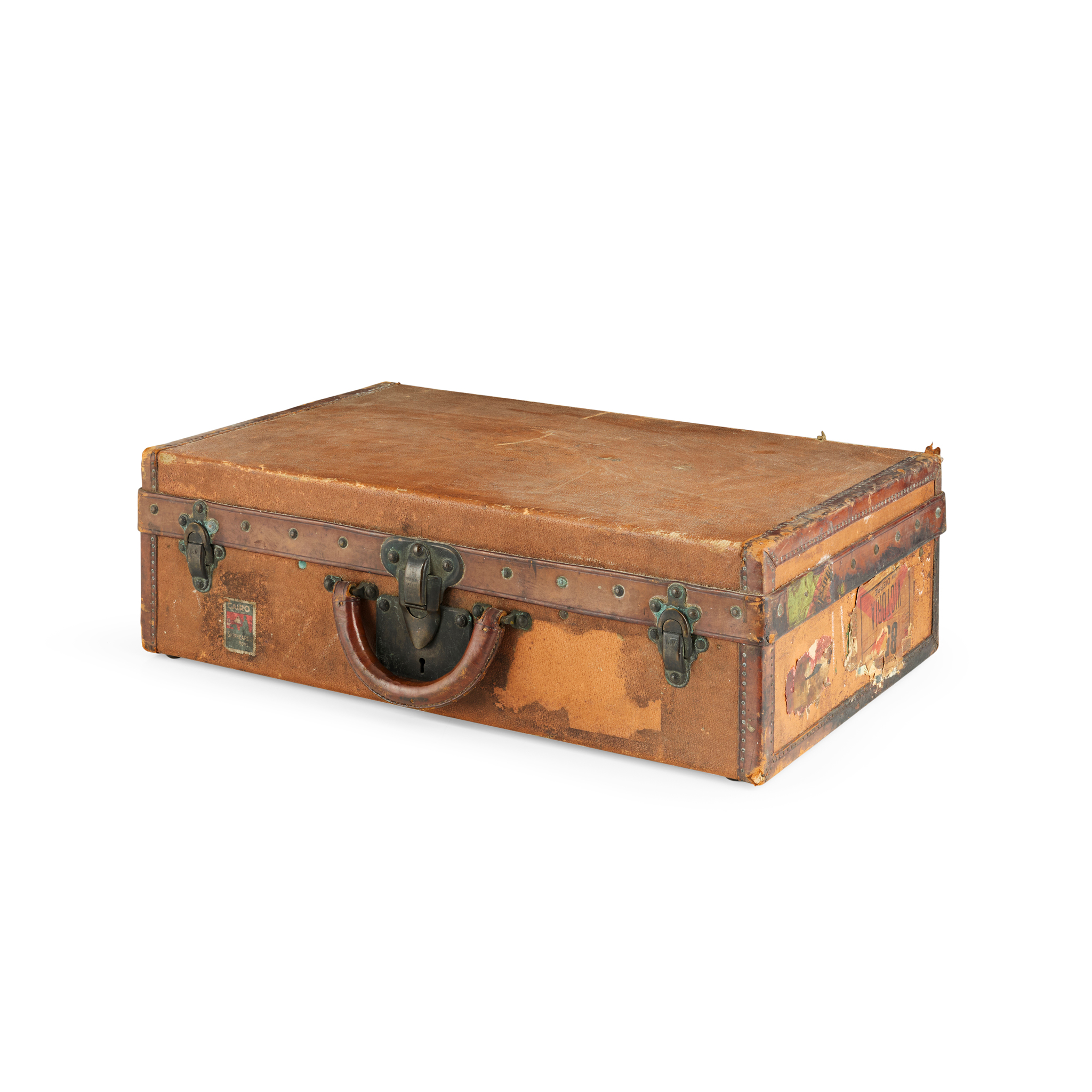 LOUIS VUITTON ORANGE VUITTONITE CANVAS SUITCASE