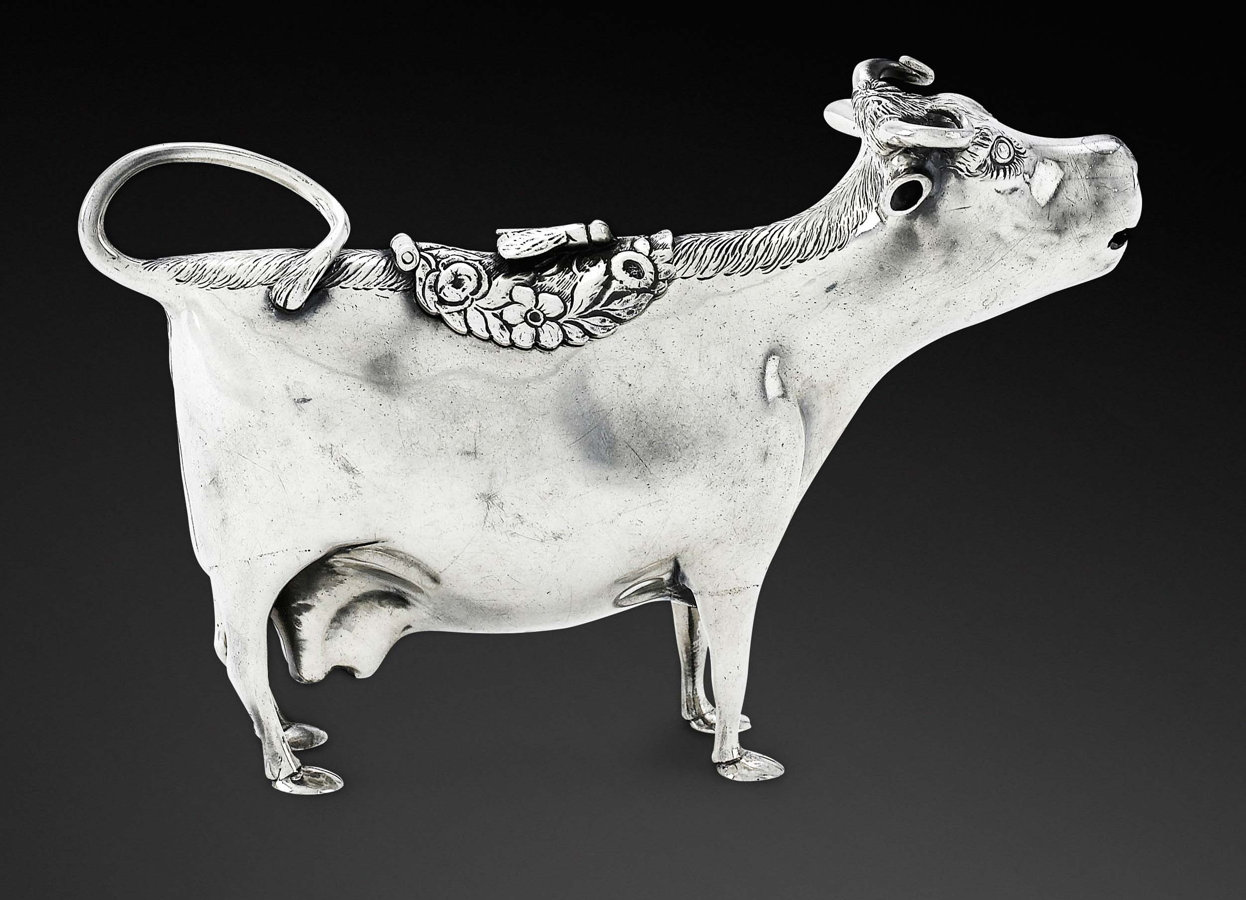 A George III silver cow creamer